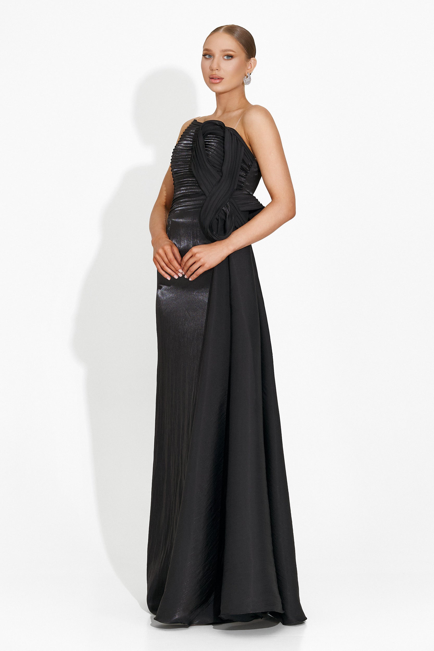 Rochie dama lunga neagra Jadora Bogas