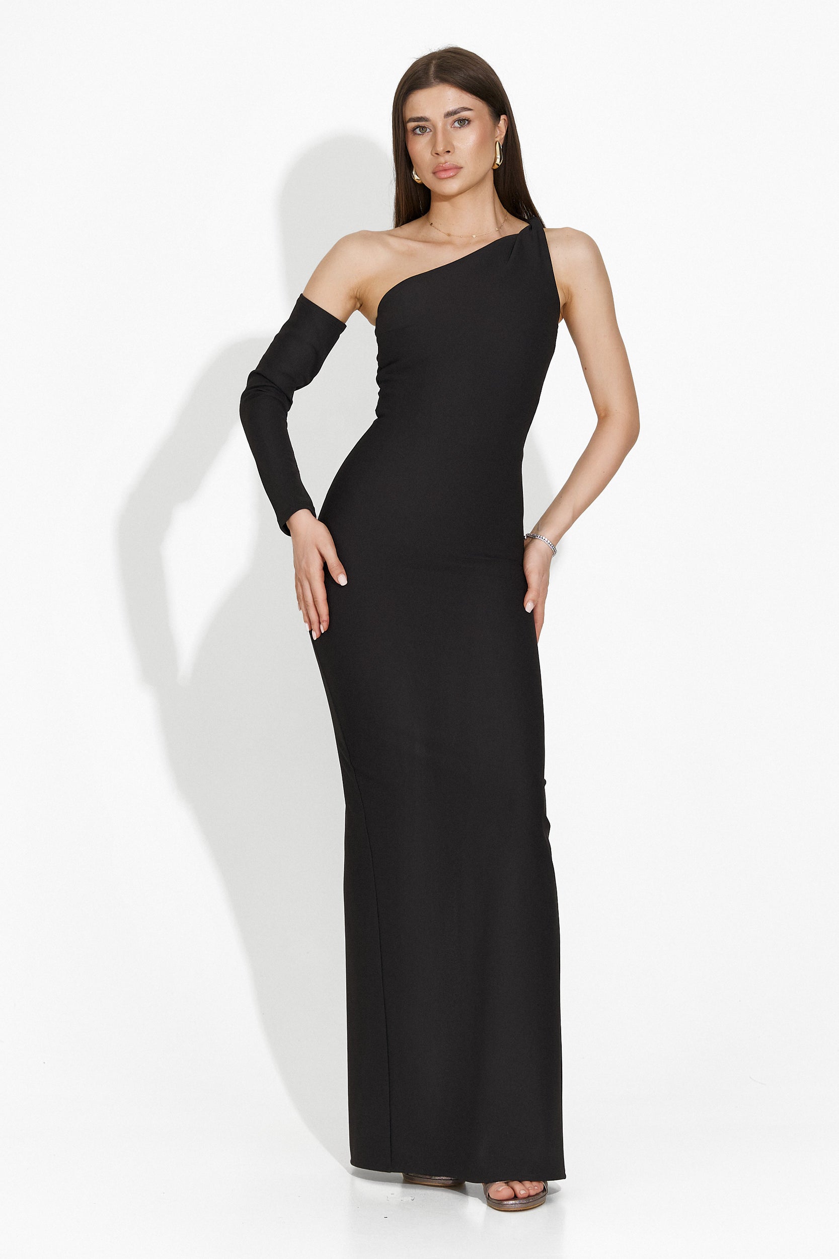 Rochie dama lunga neagra Karolyn Bogas