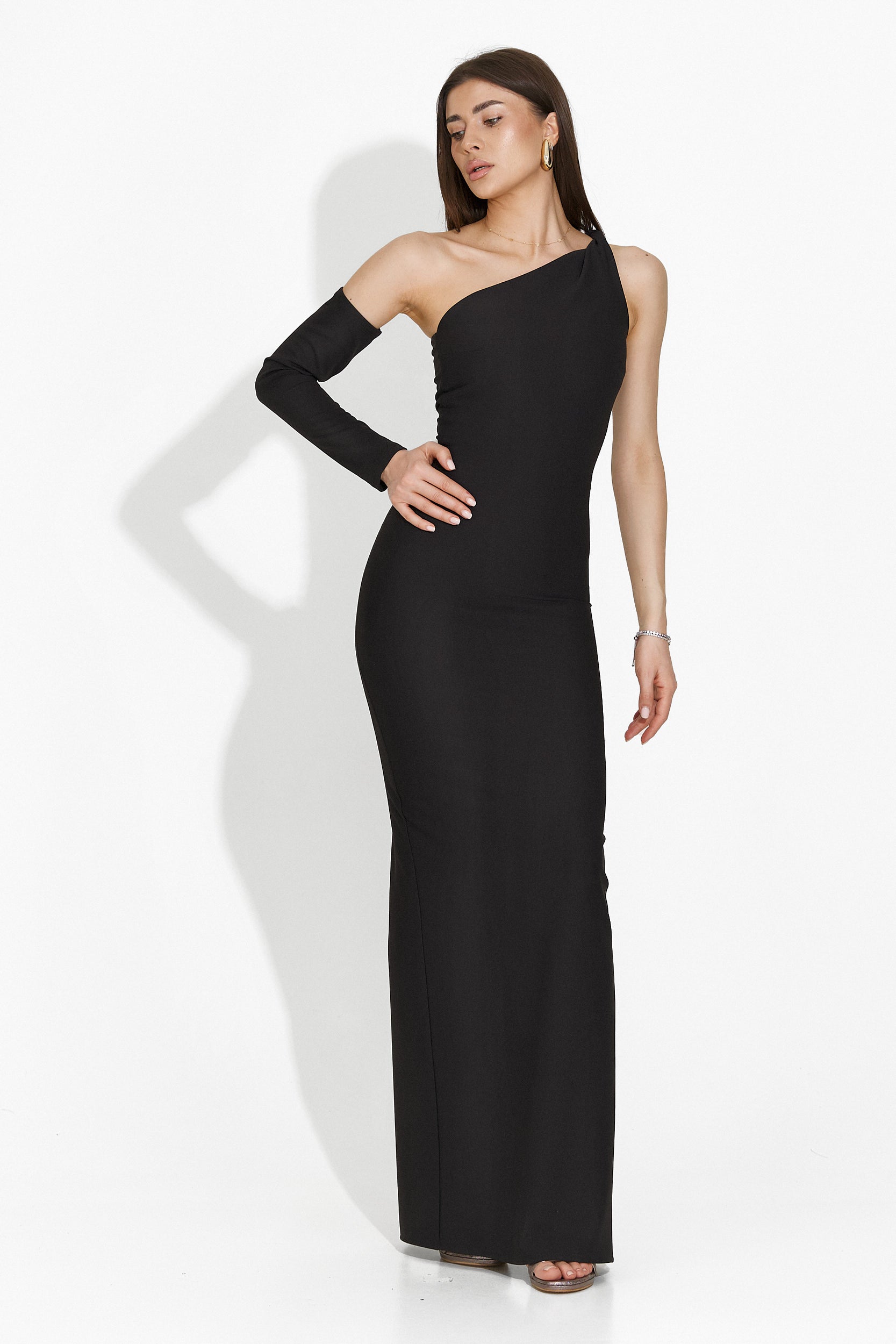 Rochie dama lunga neagra Karolyn Bogas