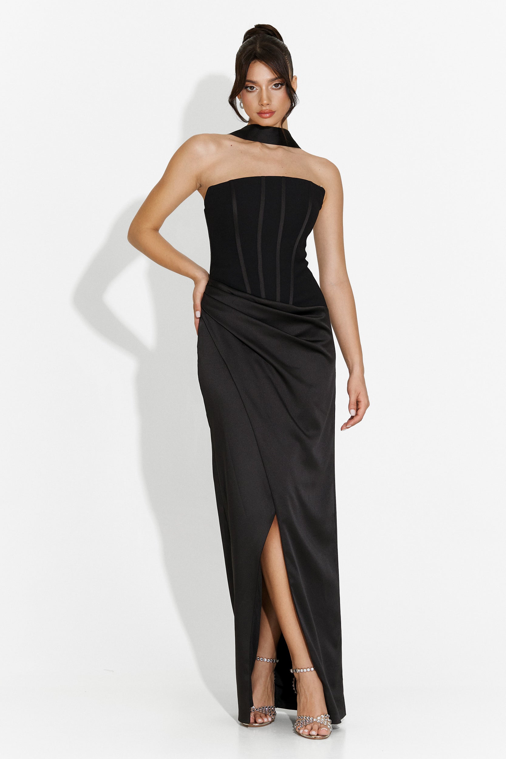 Kerya Bogas Long Black Dress for Women