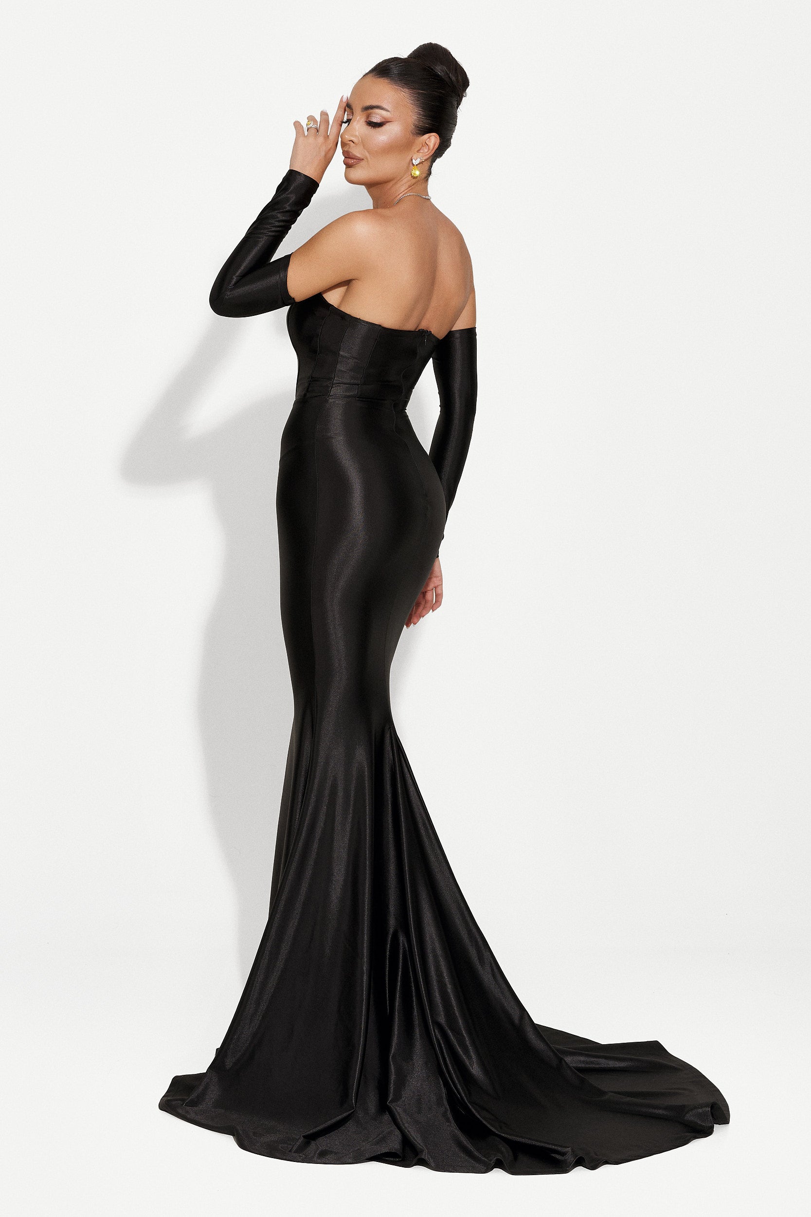 Malonia Bogas Long Black Women's Dress