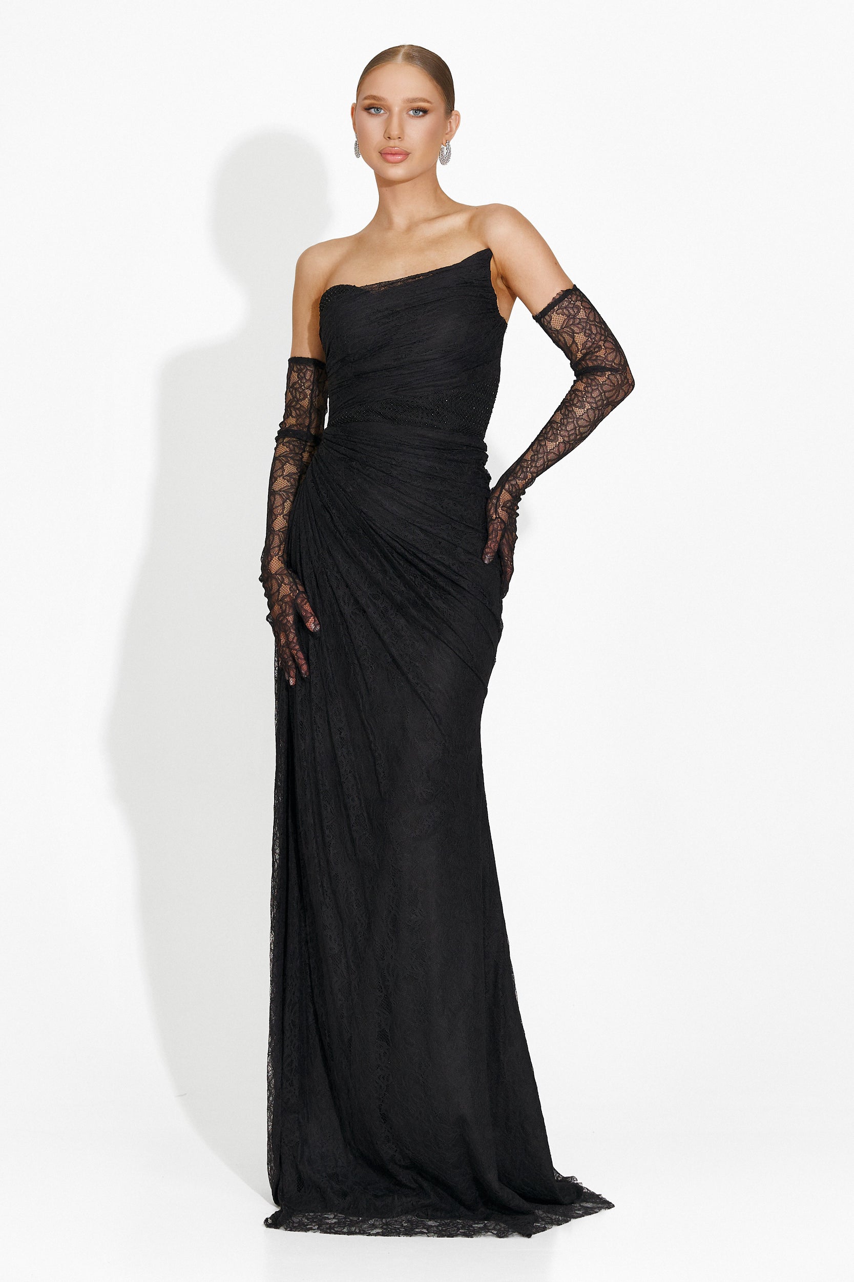 Rochie dama lunga neagra Mathylda Bogas