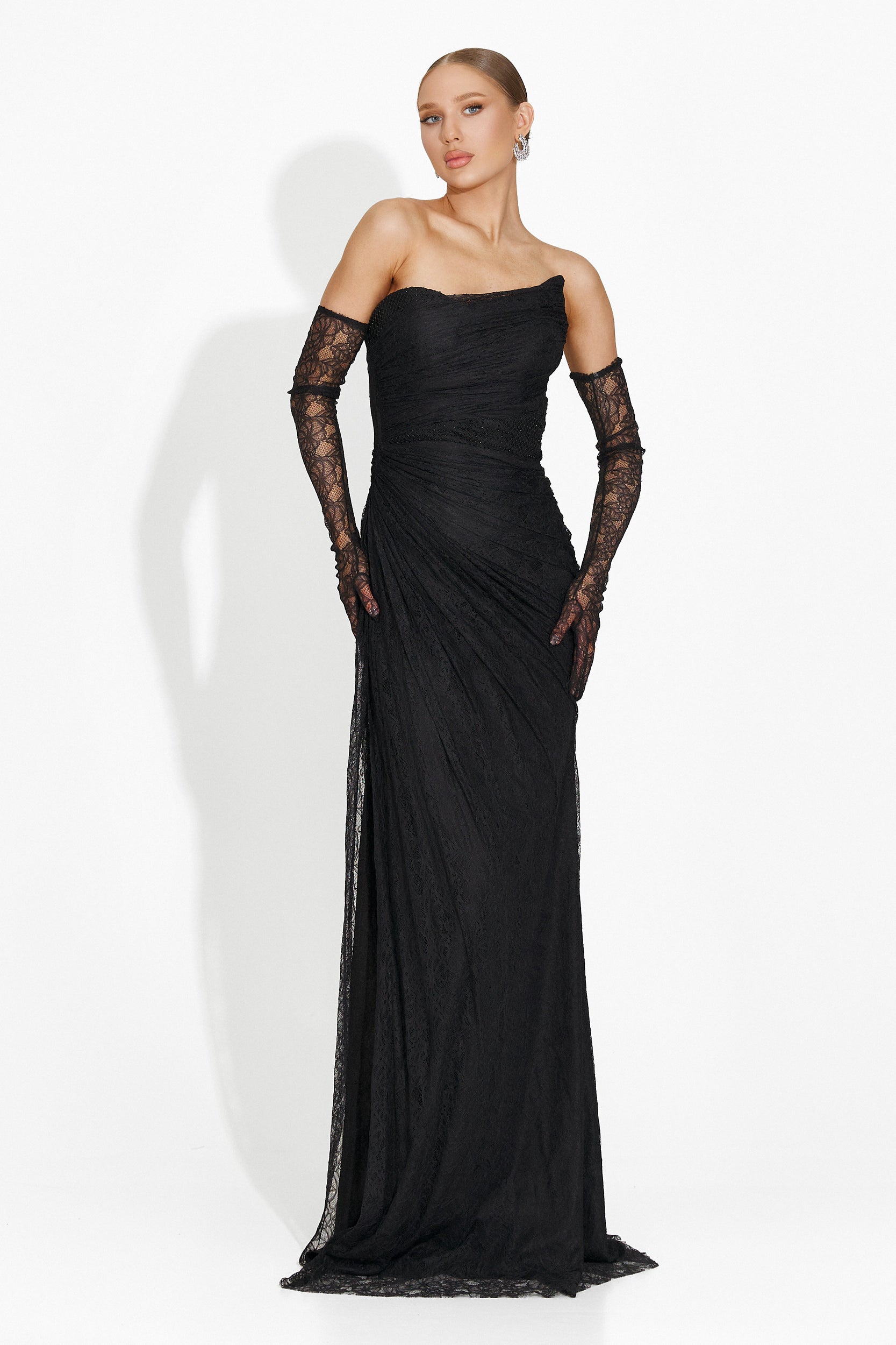Rochie dama lunga neagra Mathylda Bogas