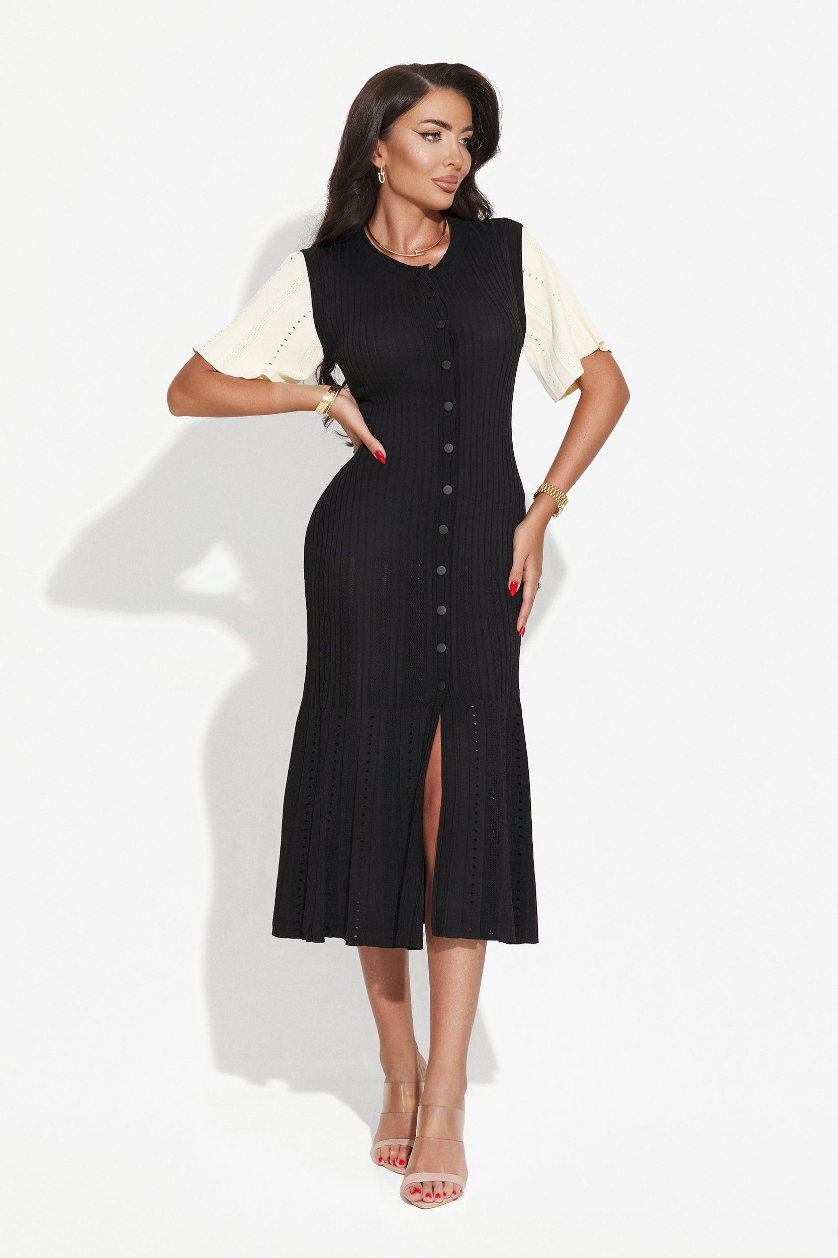 Rochie dama lunga neagra Melona Bogas