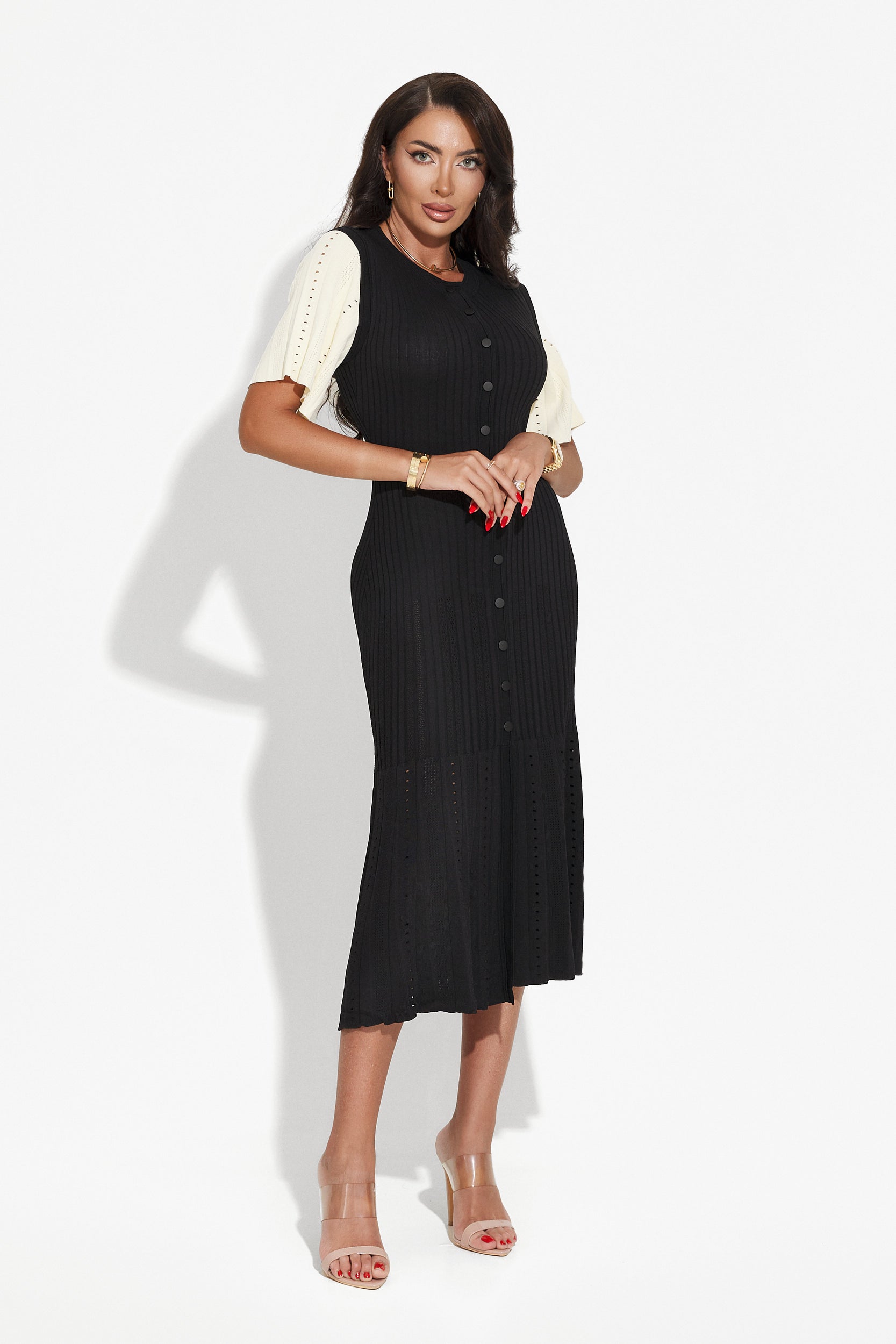 Rochie dama lunga neagra Melona Bogas