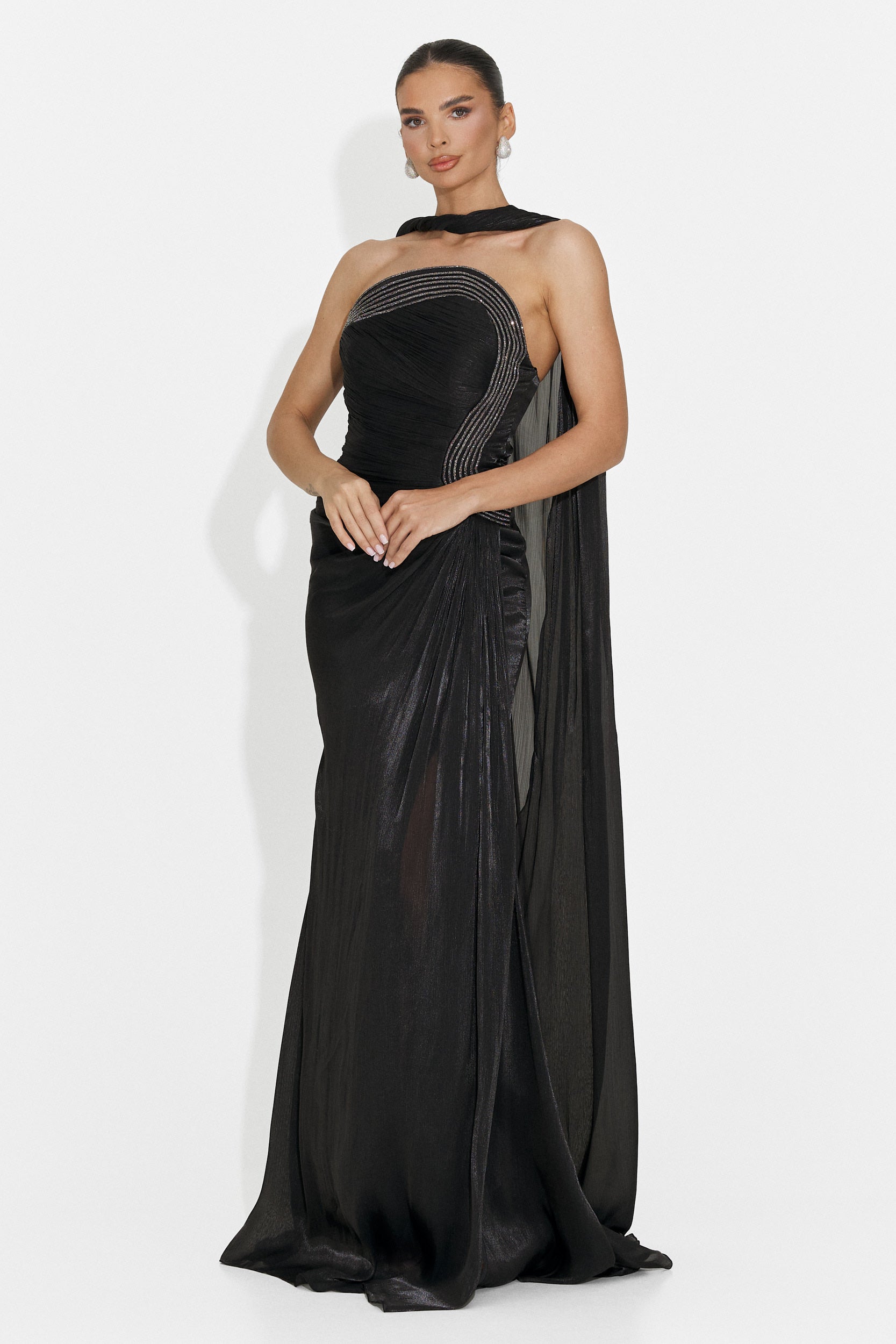 Rochie dama lunga neagra Moritz Bogas