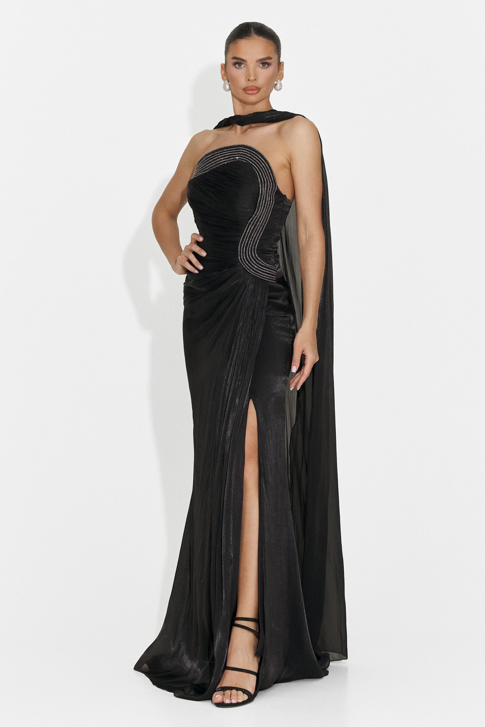 Rochie dama lunga neagra Moritz Bogas