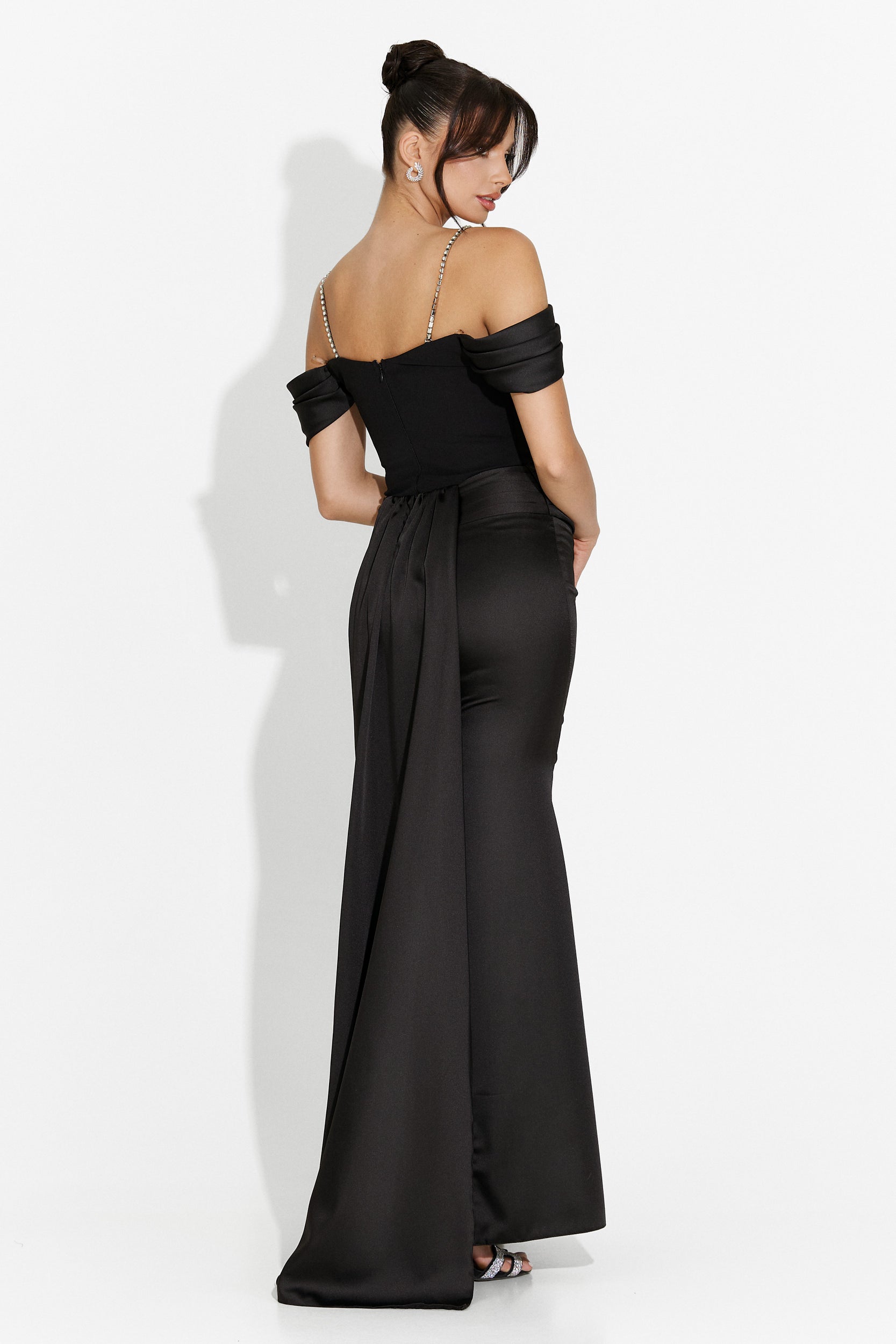 Porteo Bogas Long Black Dress for Women