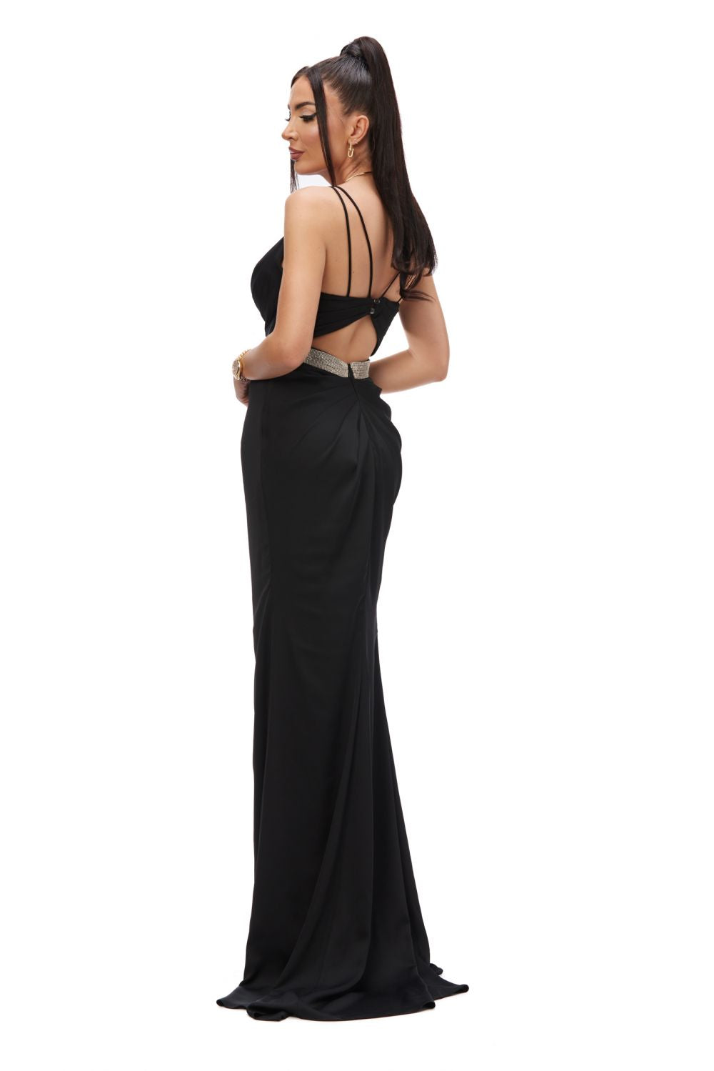 Ladies long black dress Rismana Bogas