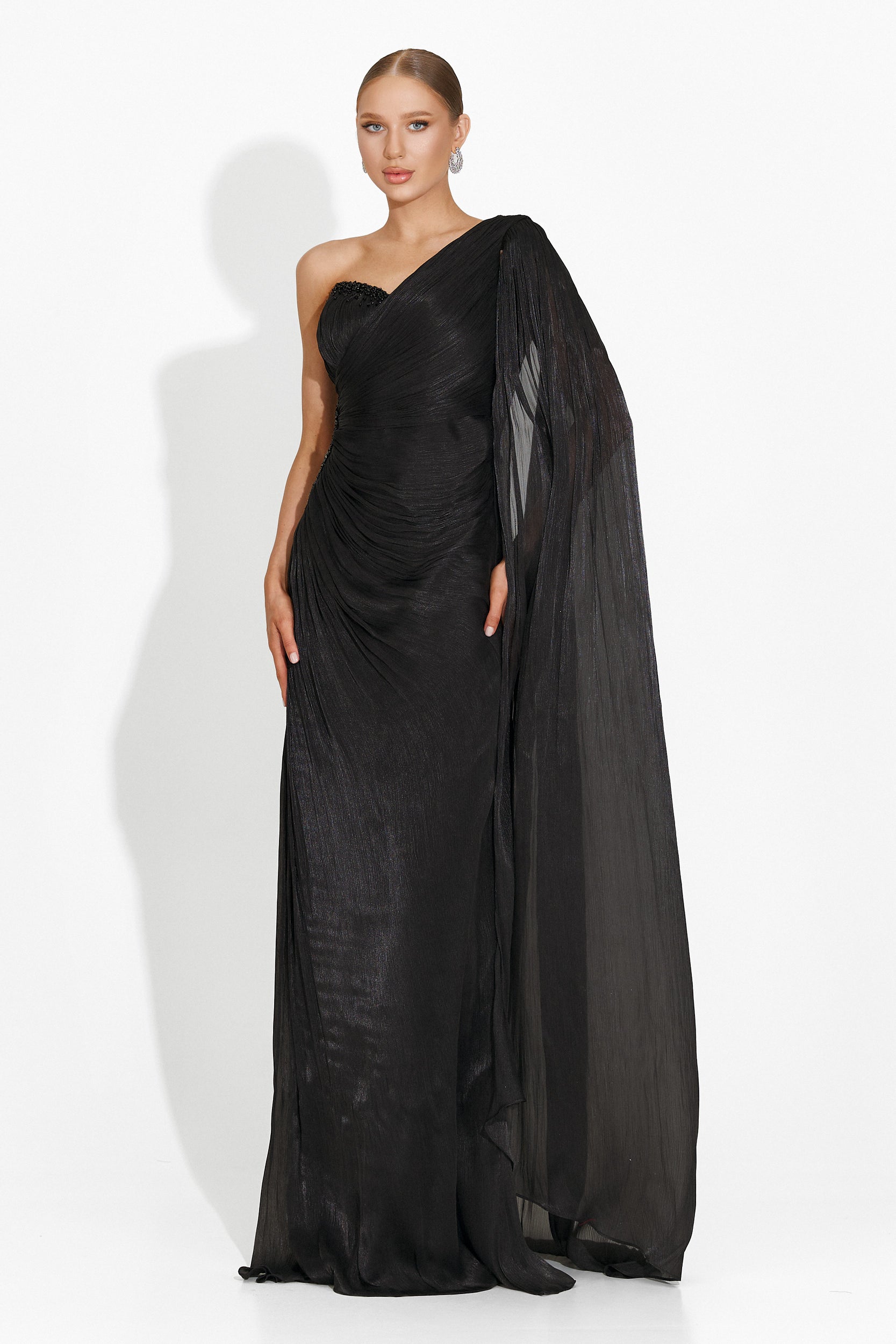 Rochie dama lunga neagra Rosamona Bogas