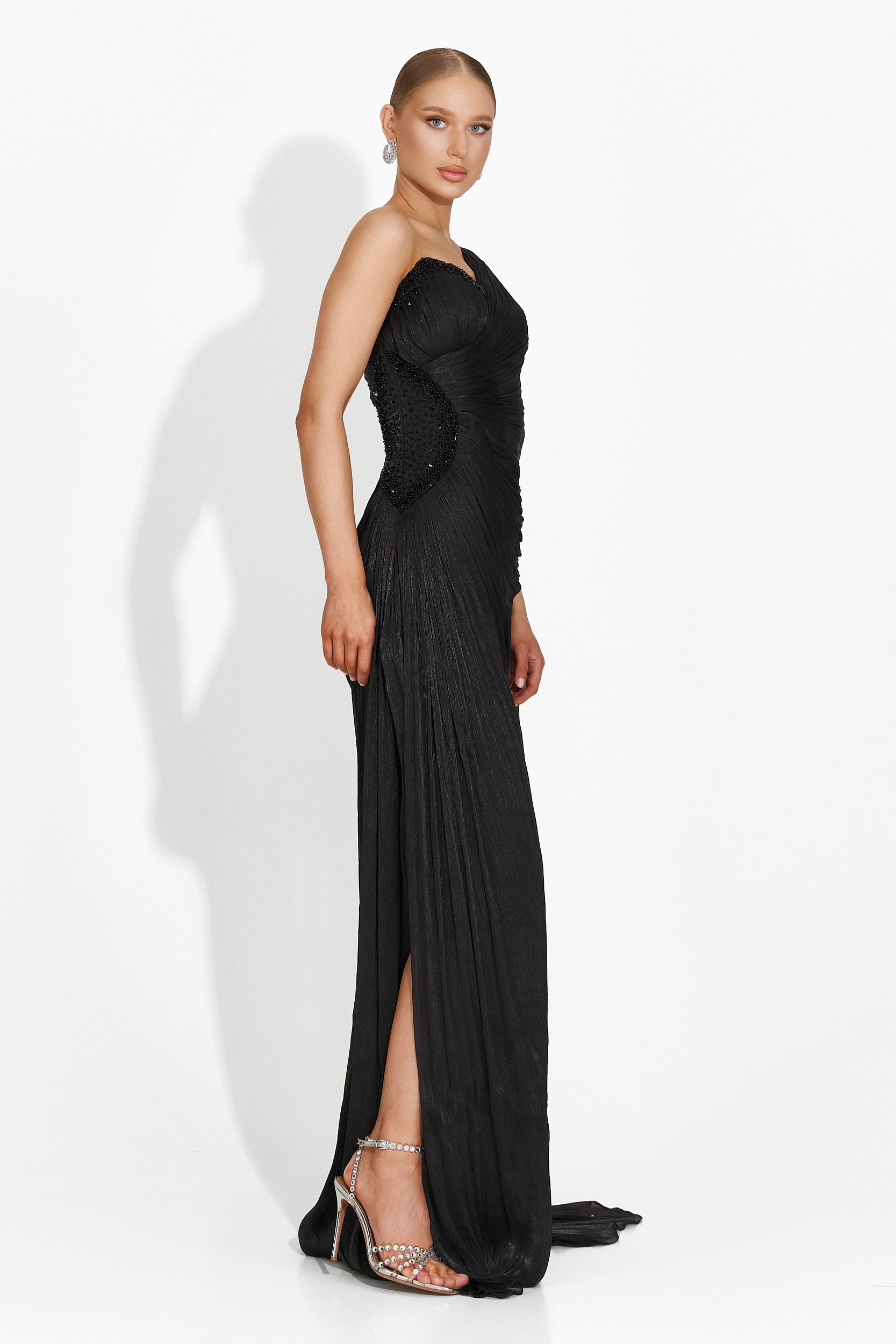 Rochie dama lunga neagra Rosamona Bogas