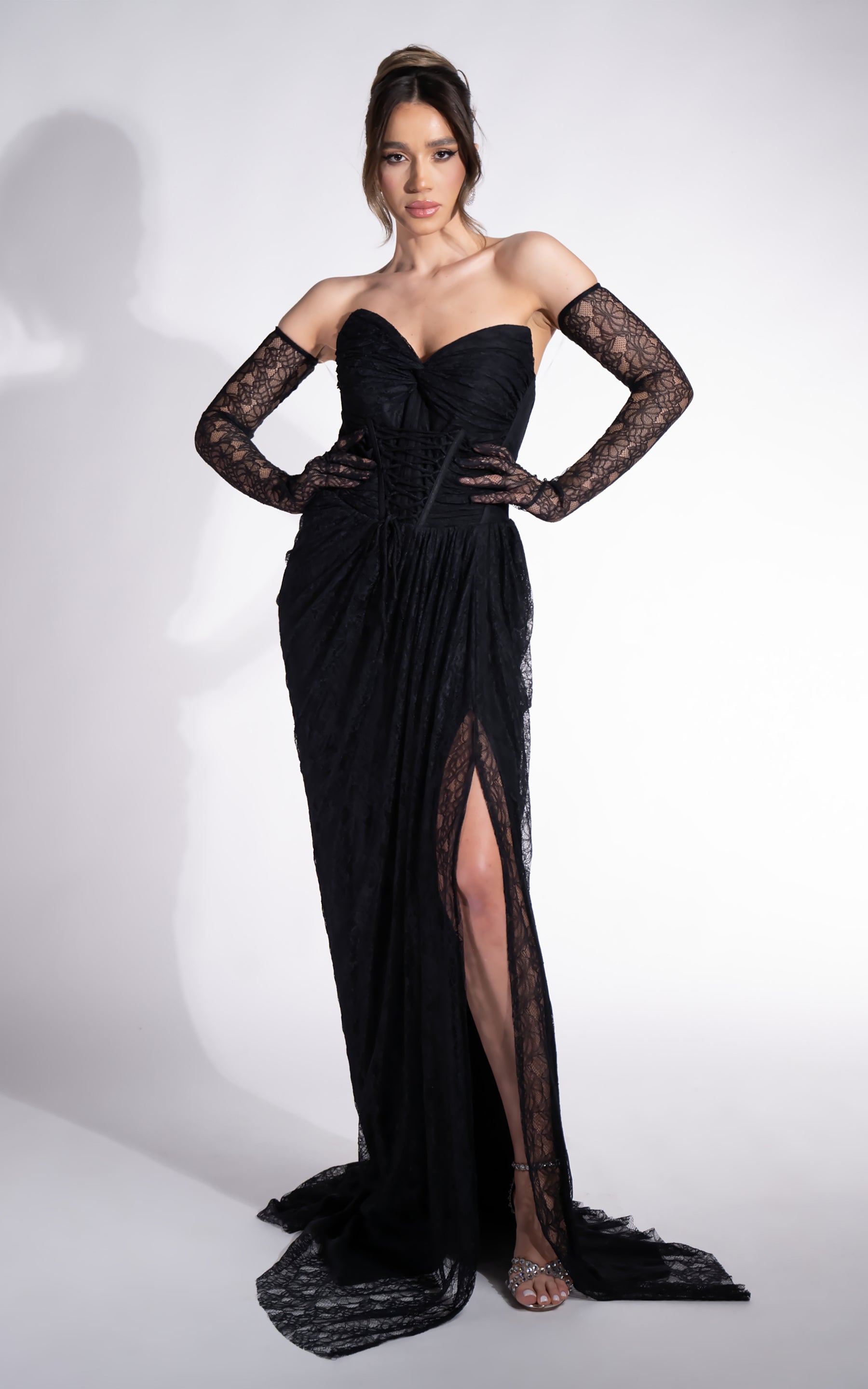 Rochie dama lunga neagra Sadye Bogas
