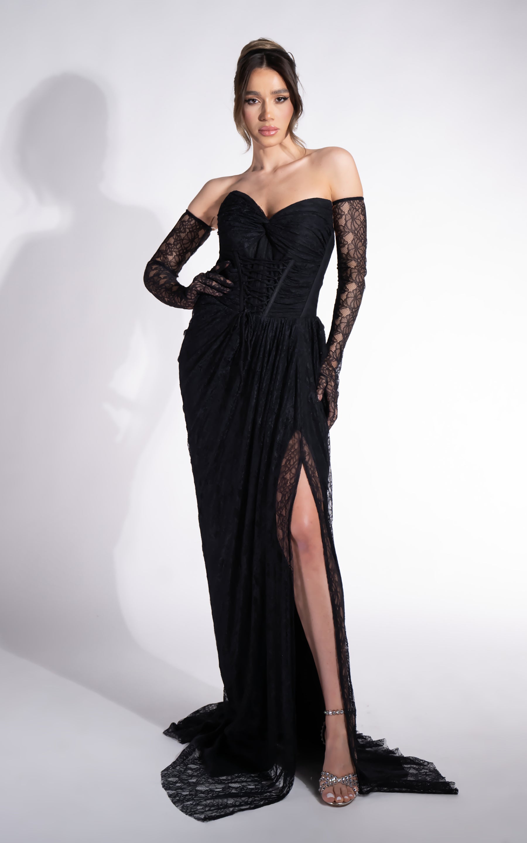 Rochie dama lunga neagra Sadye Bogas