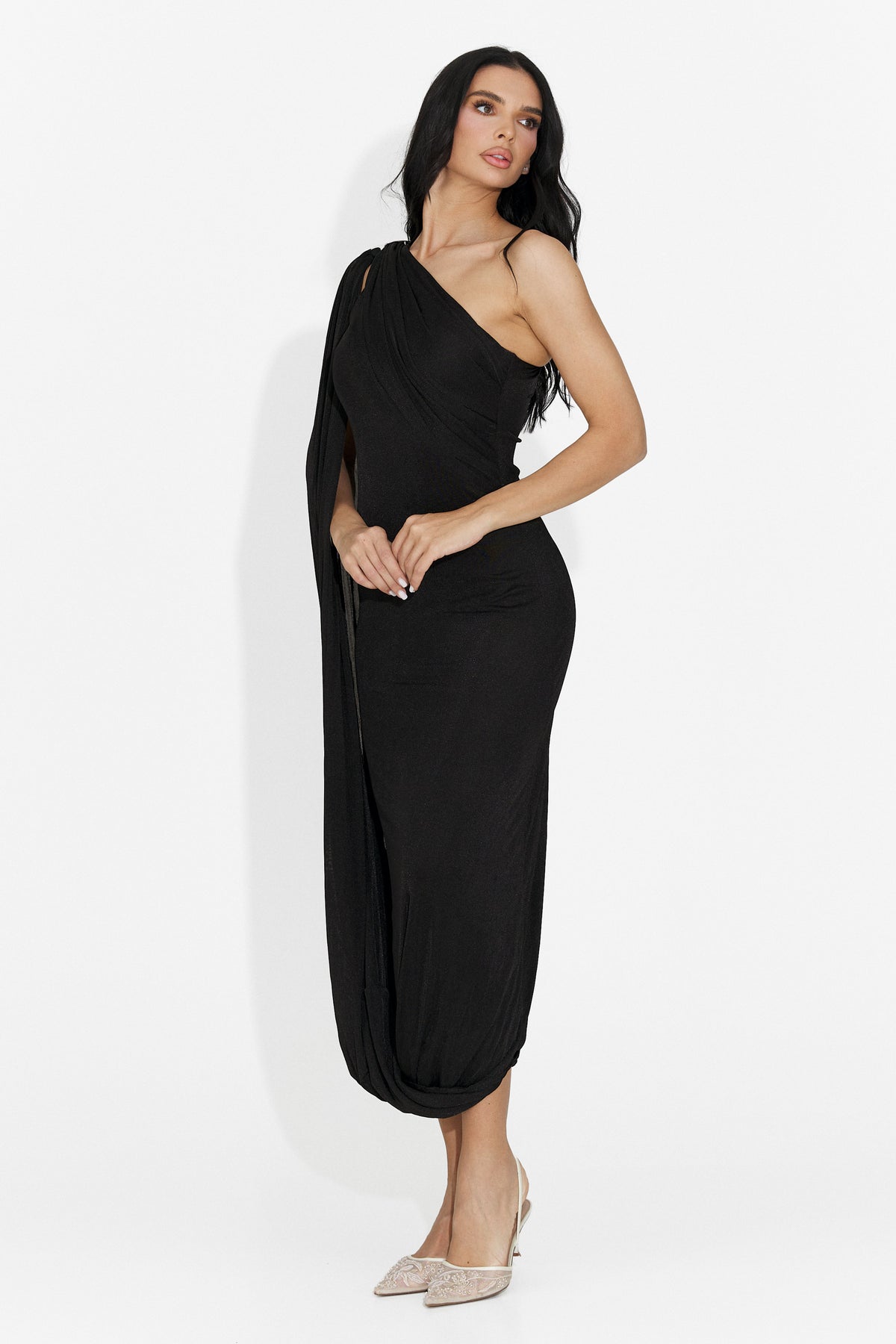 Rochie dama lunga neagra Samiray Bogas, imaginea 4 din 7