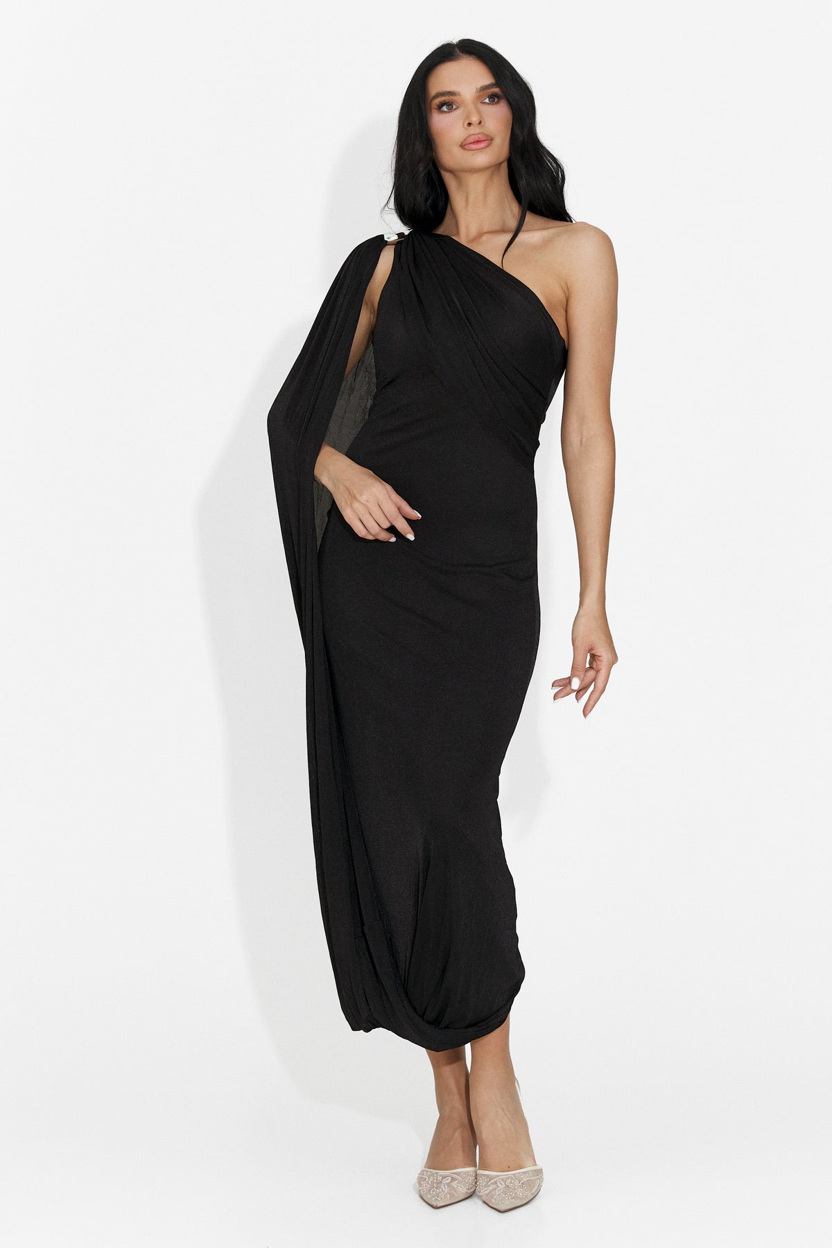 Rochie dama lunga neagra Samiray Bogas, imaginea 3 din 7