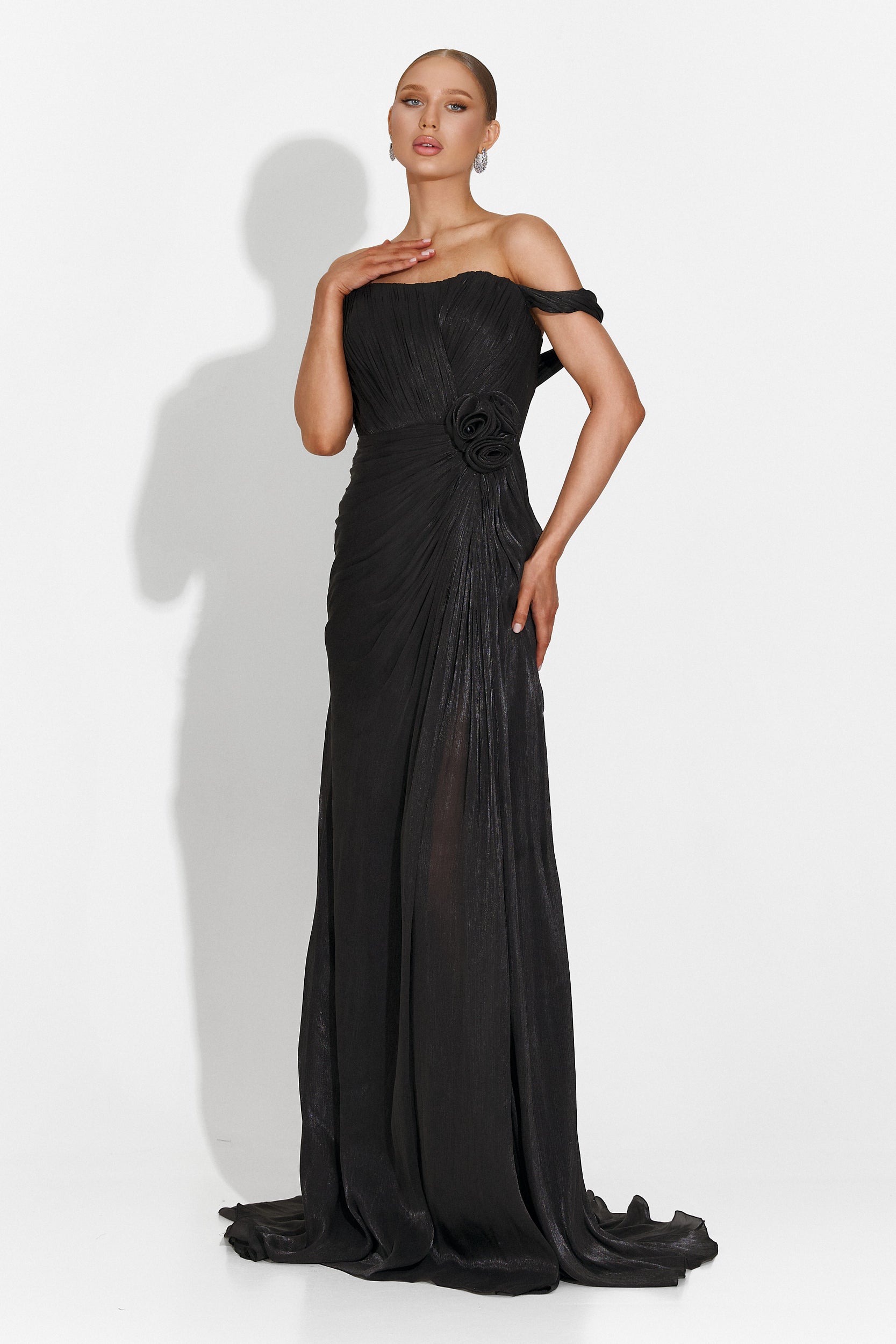 Rochie dama lunga neagra Sharmaine Bogas