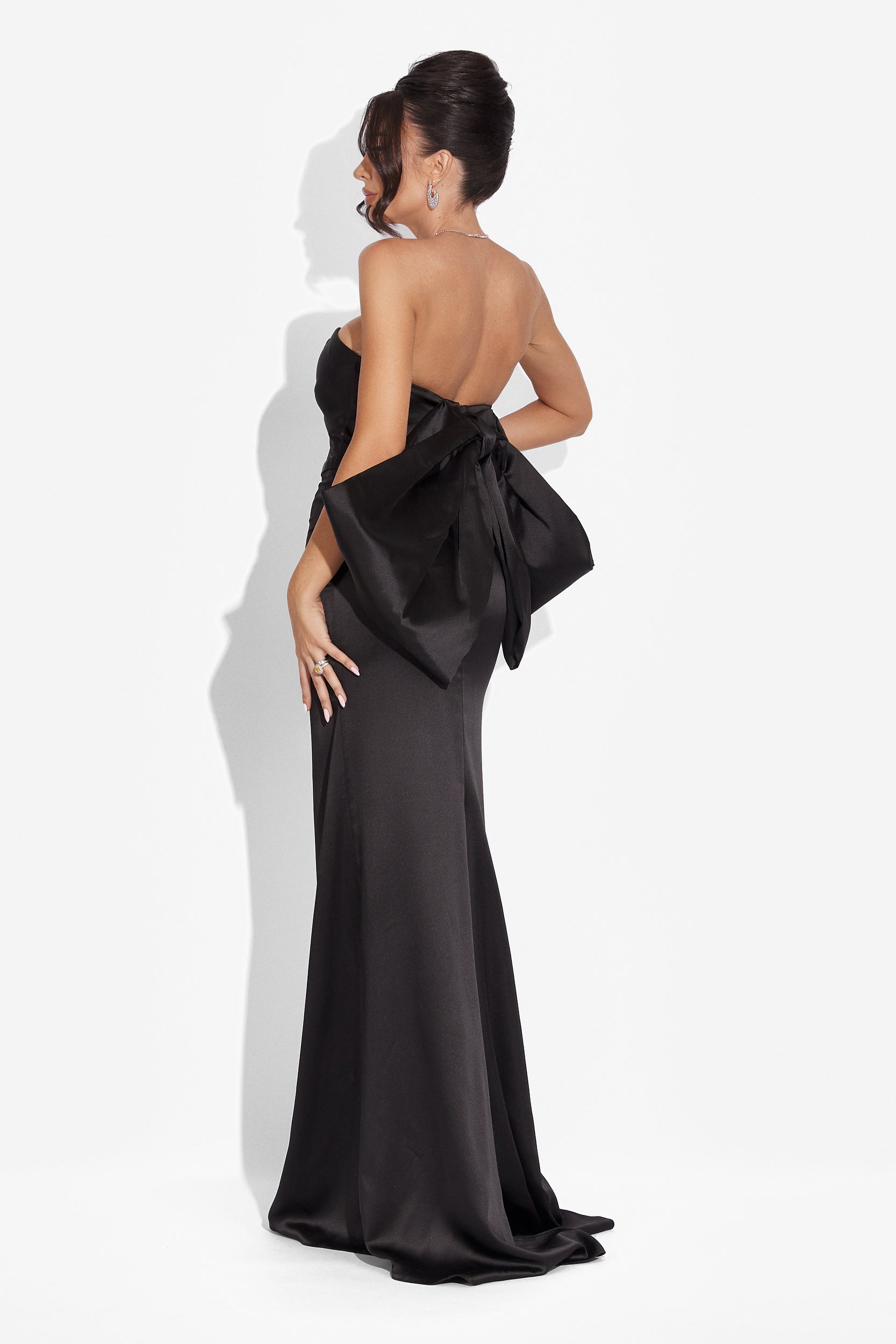 Rochie dama lunga neagra Tanisha Bogas