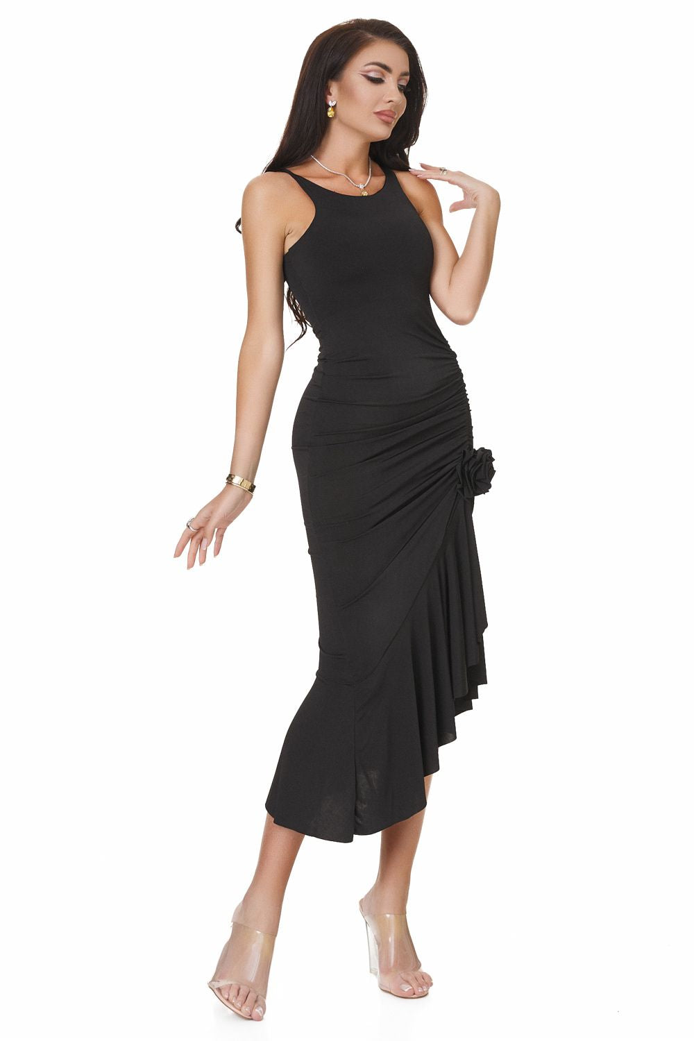 Rochie dama lunga neagra Tedesy Bogas