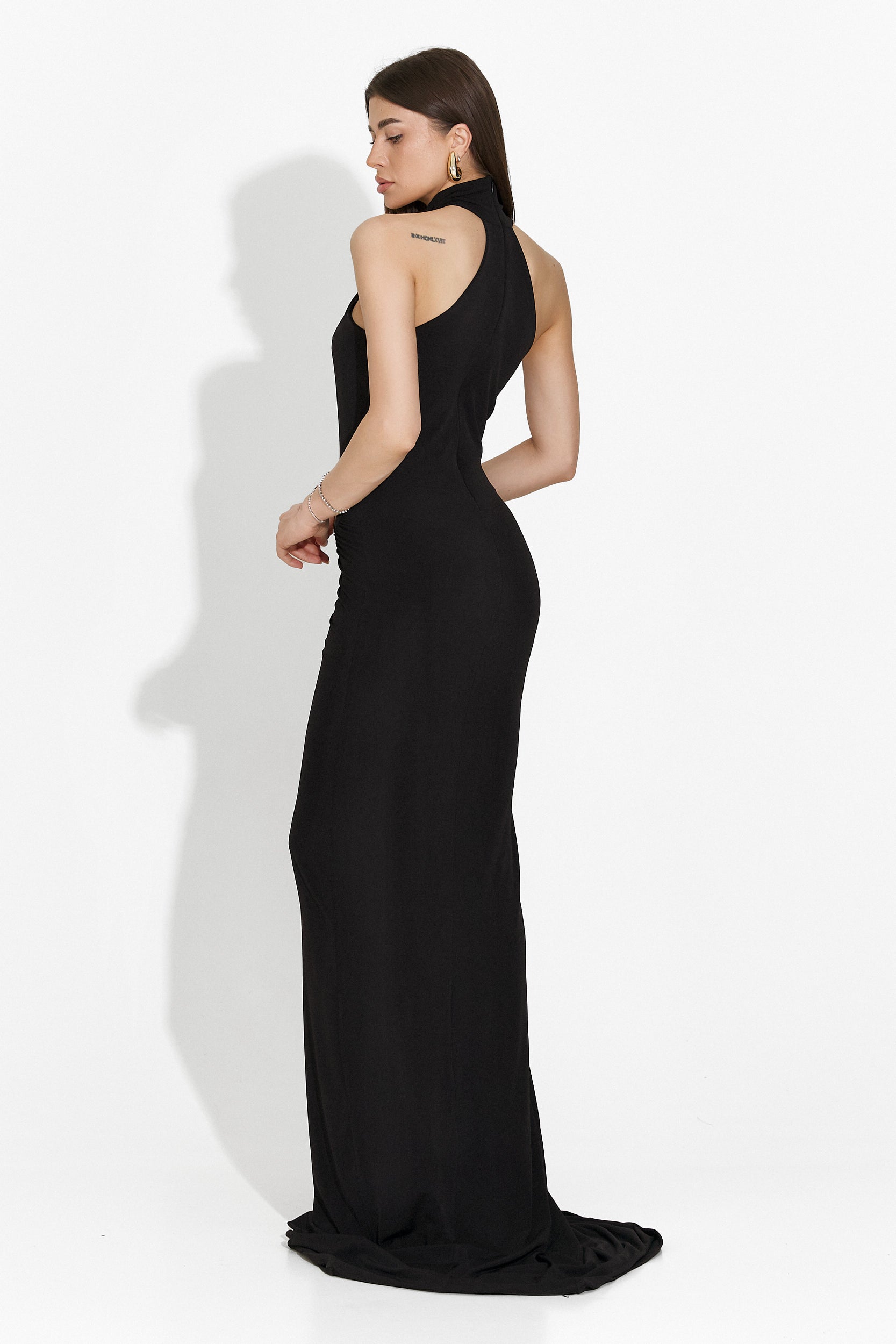 Rochie dama lunga neagra Tresie Bogas