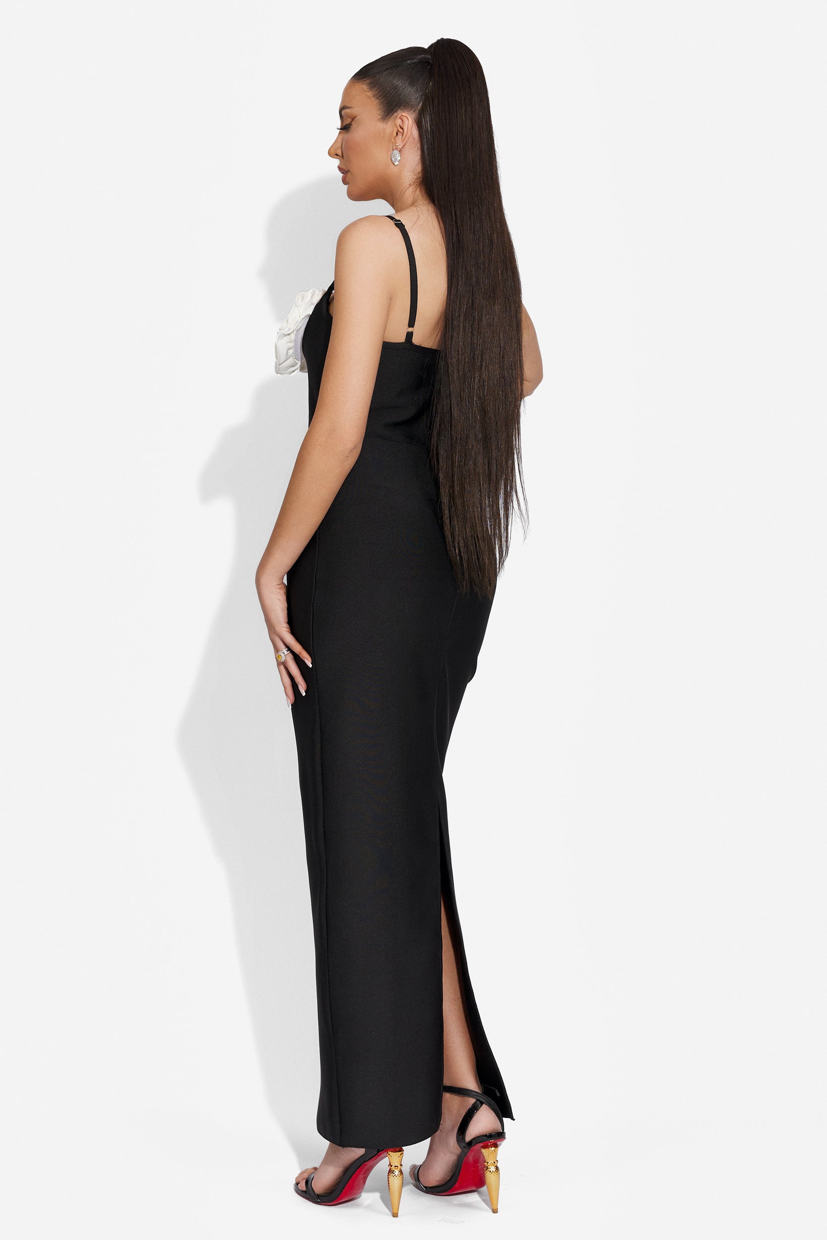 Welanya Bogas long black dress for ladies