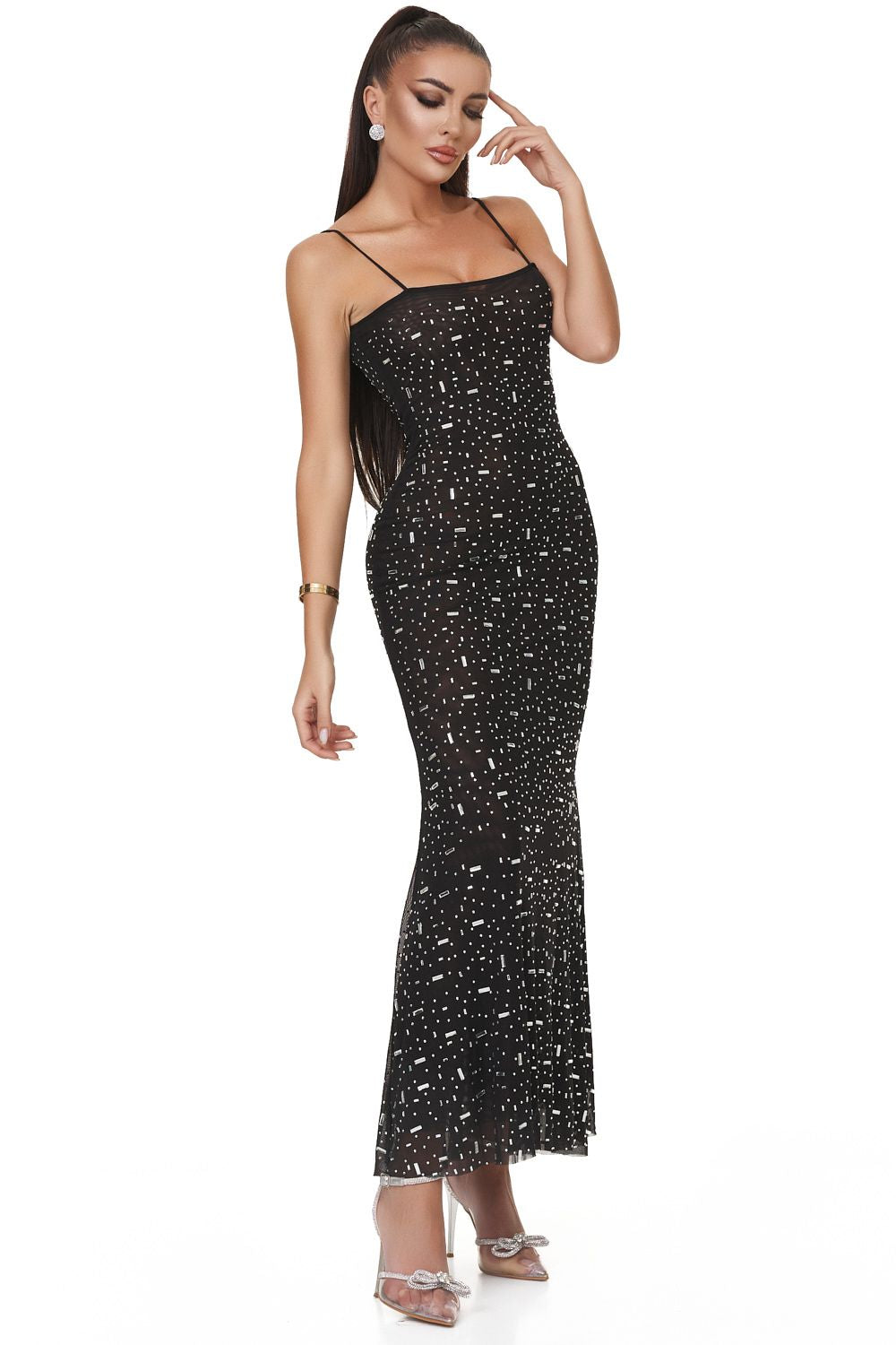 Rochie dama lunga neagra Zepelisa Bogas