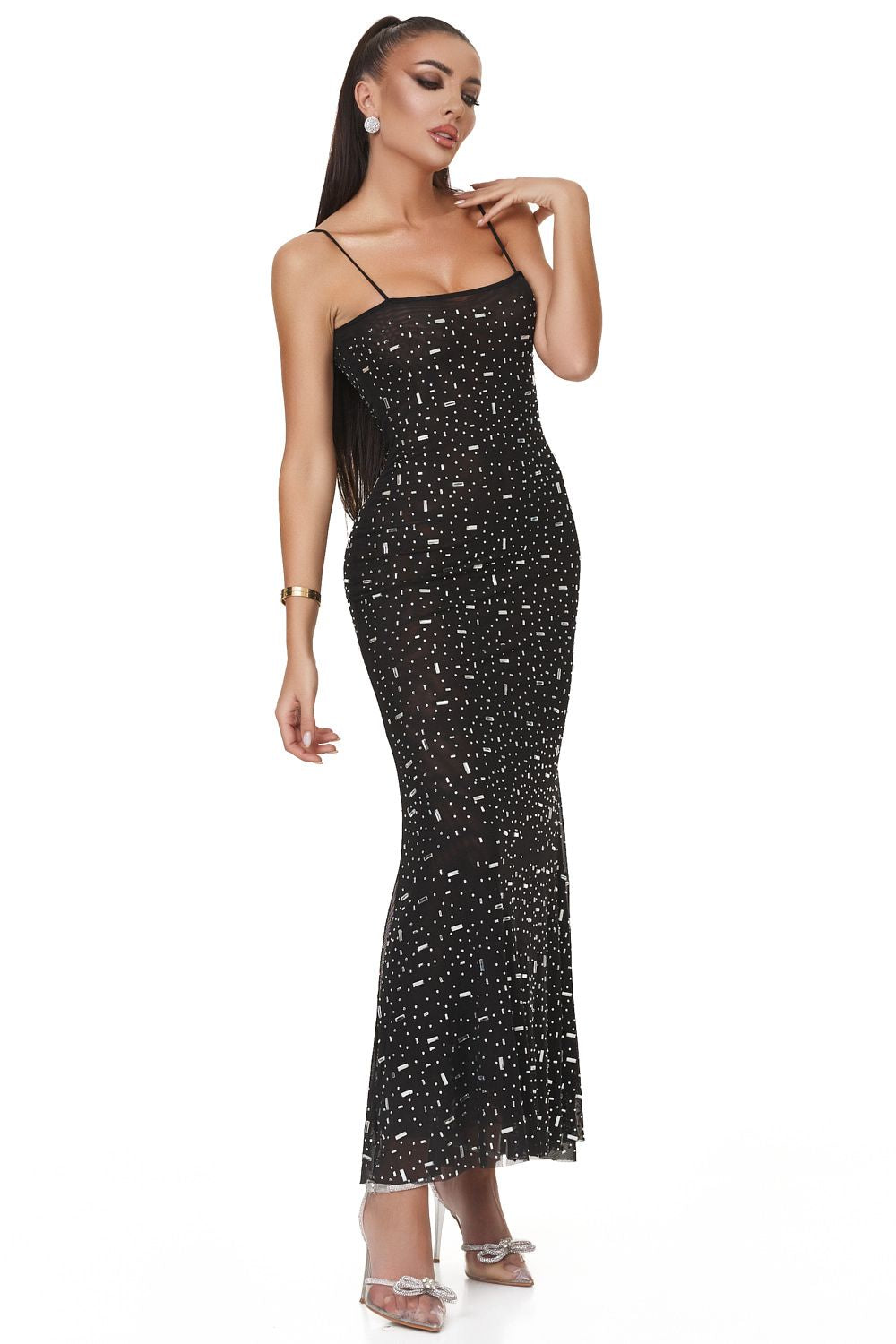 Rochie dama lunga neagra Zepelisa Bogas