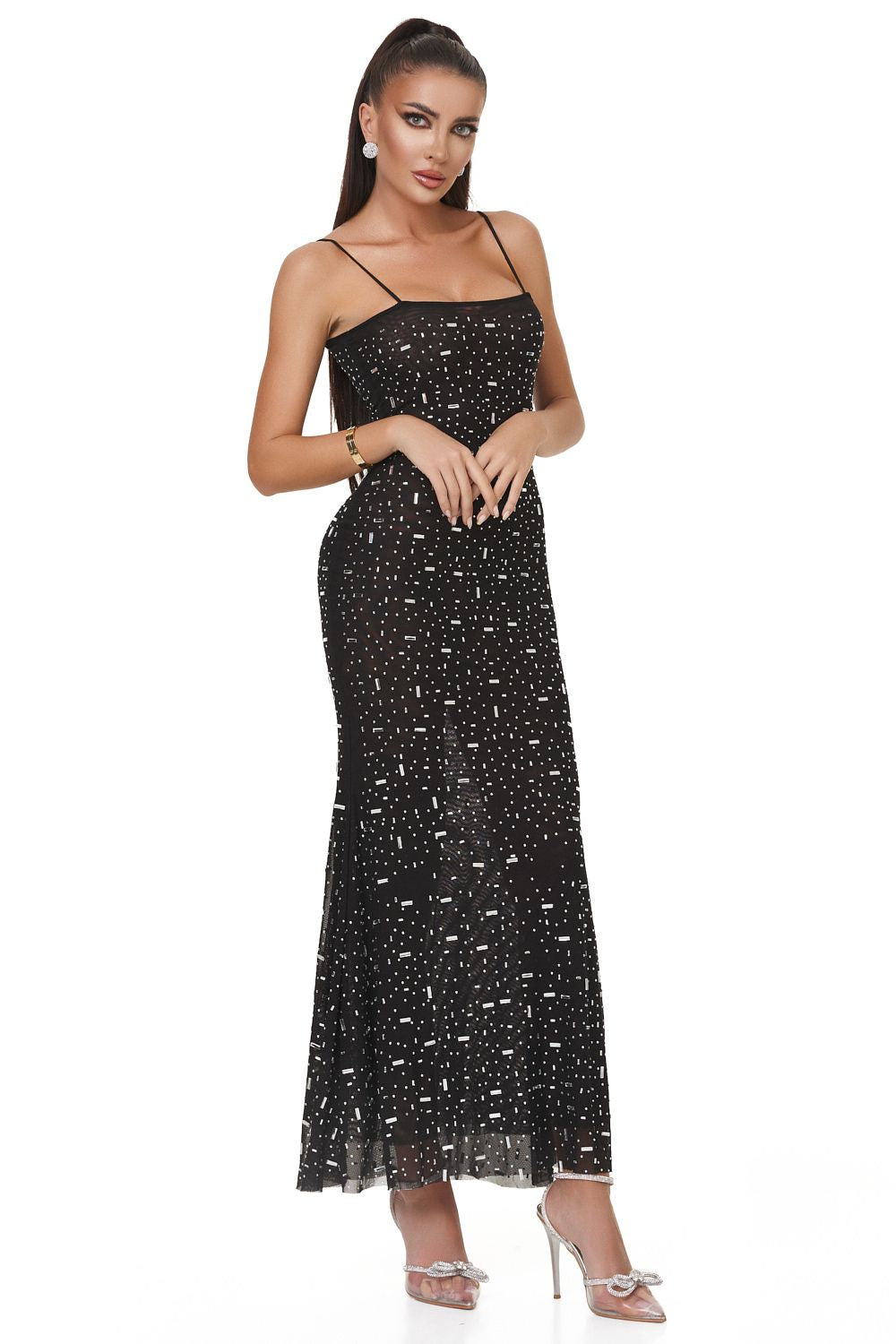 Rochie dama lunga neagra Zepelisa Bogas