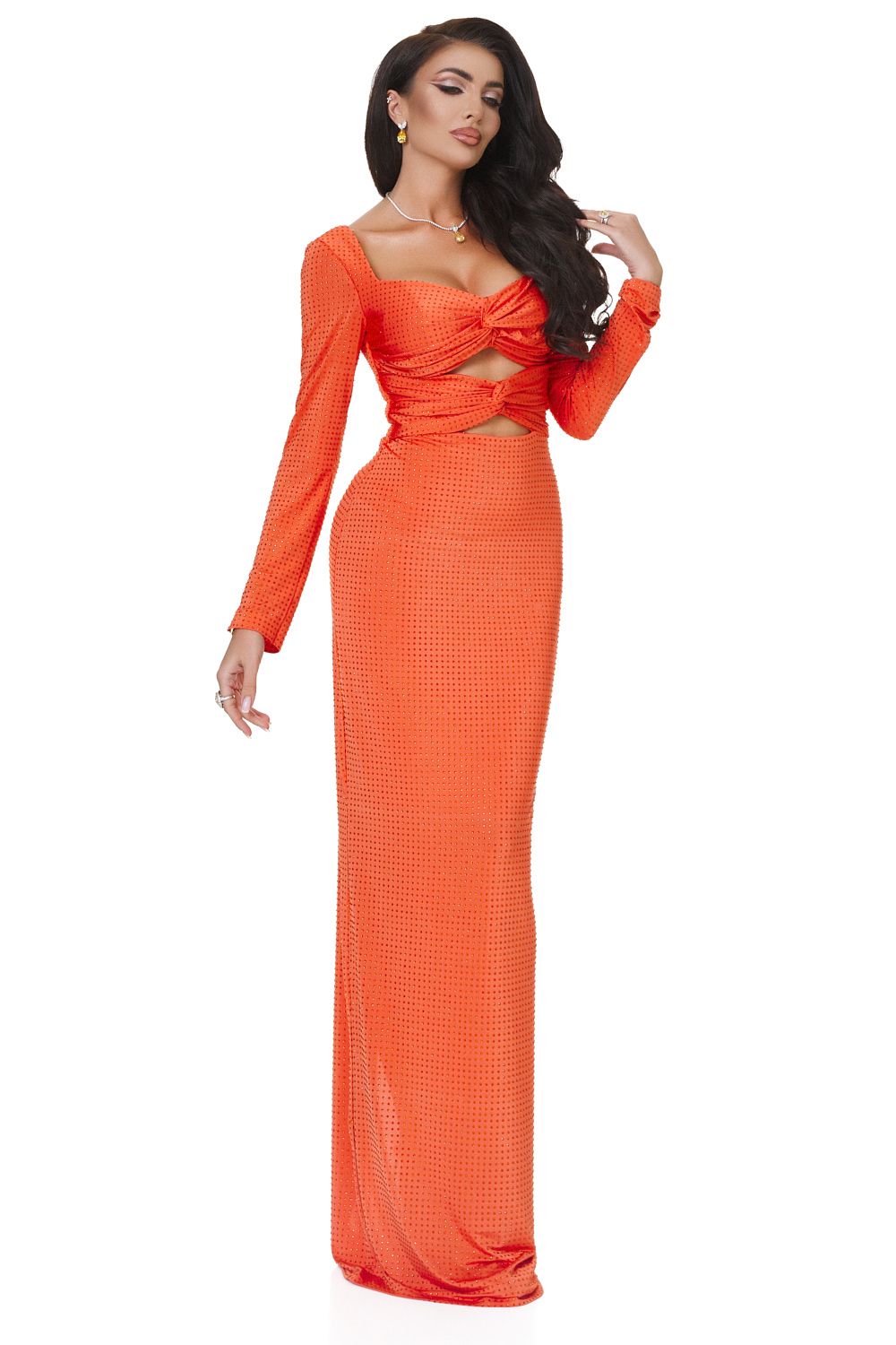 Ladies long orange dress Ventuza Bogas