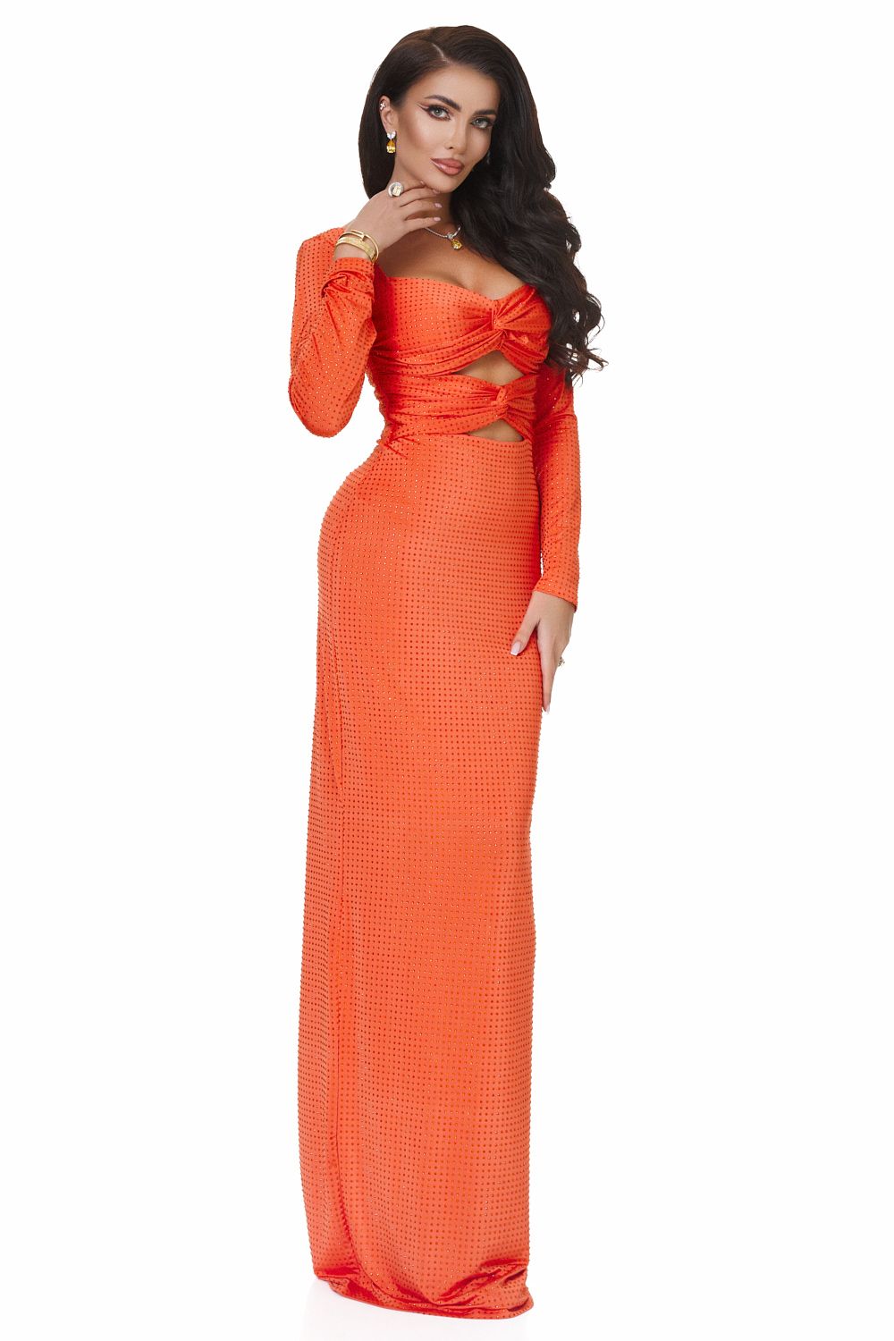 Ladies long orange dress Ventuza Bogas