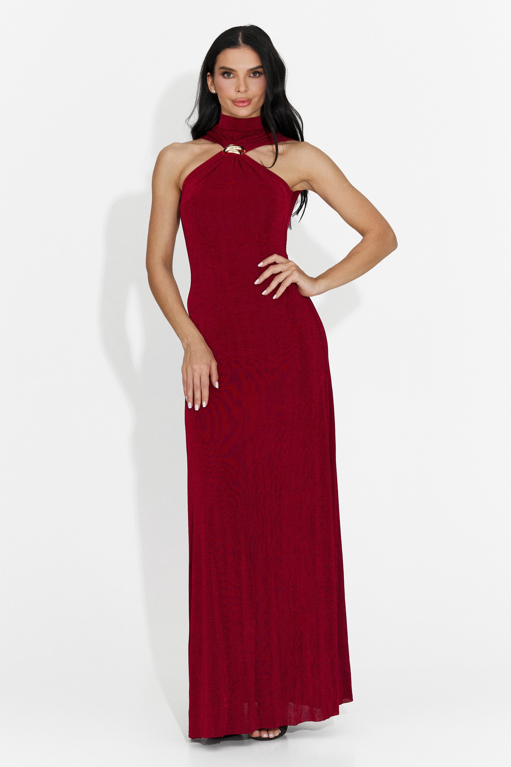 Rochie dama lunga rosie Alecsona Bogas