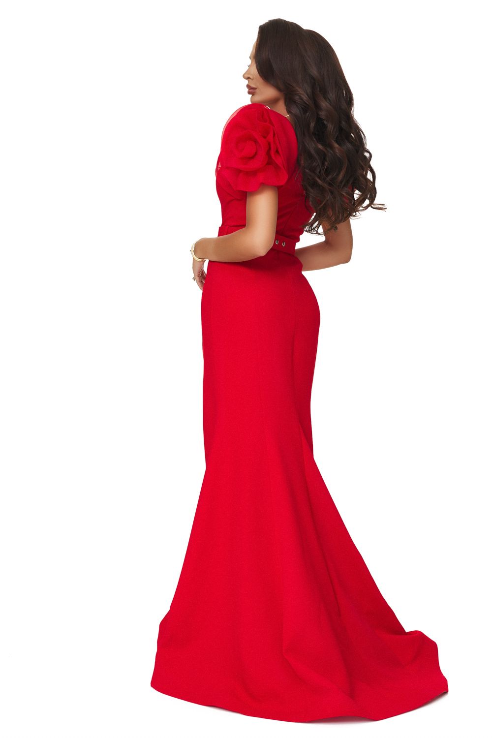 Rochie dama lunga rosie Cozia Bogas