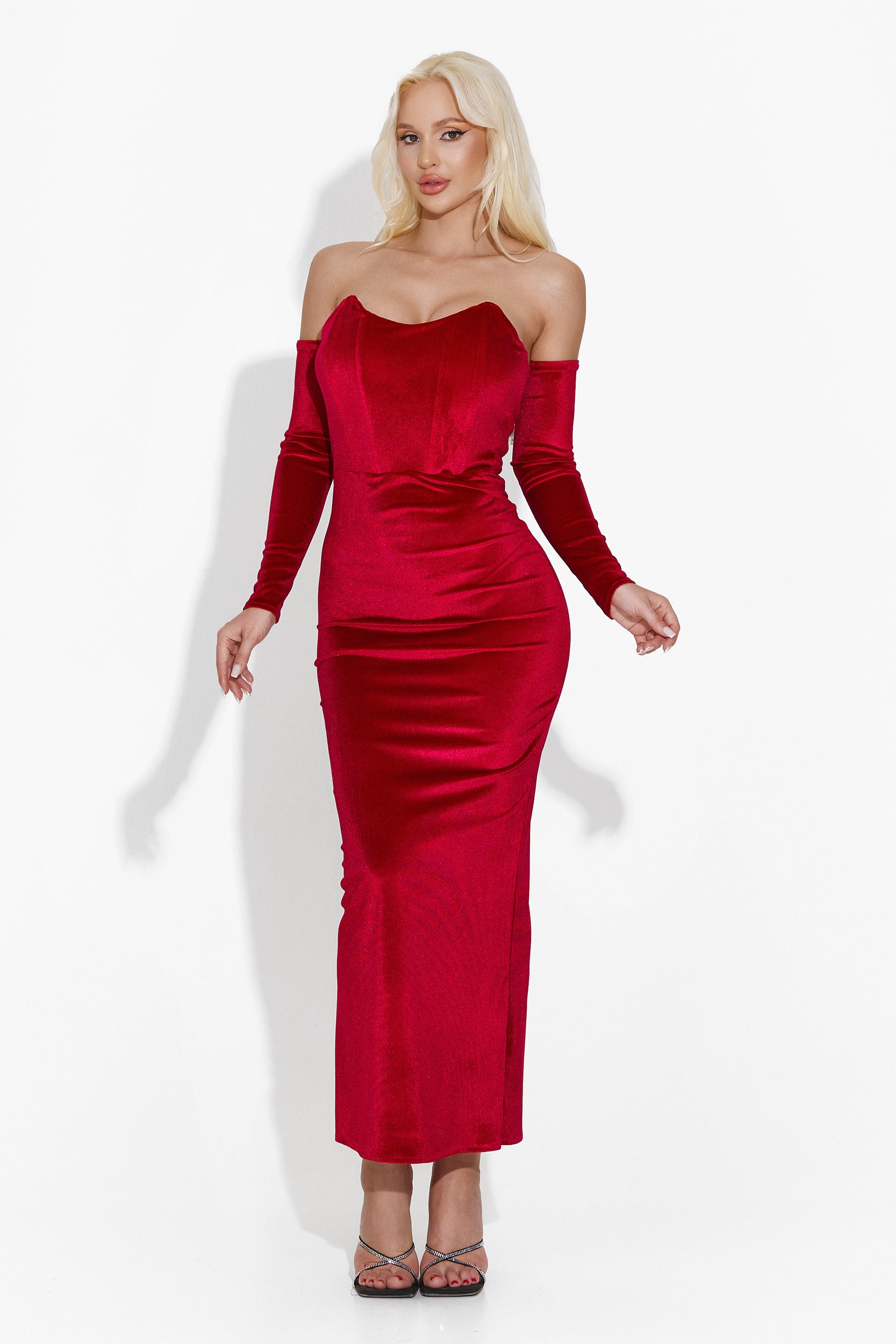 Rochie dama lunga rosie Daraba Bogas