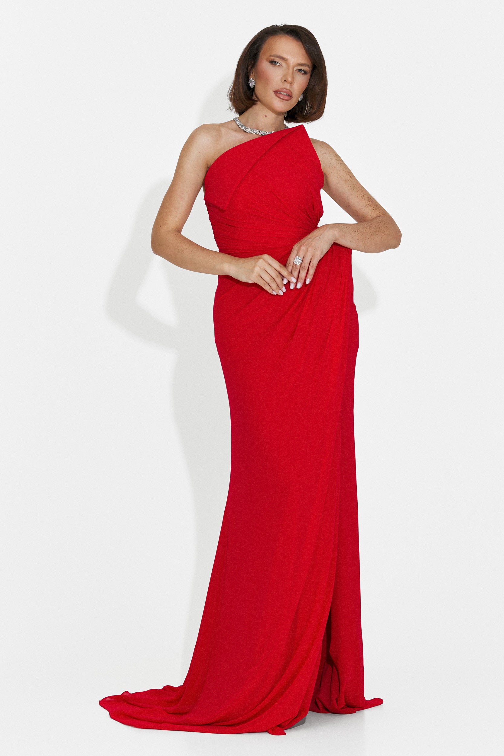 Rochie dama lunga rosie Felina Bogas