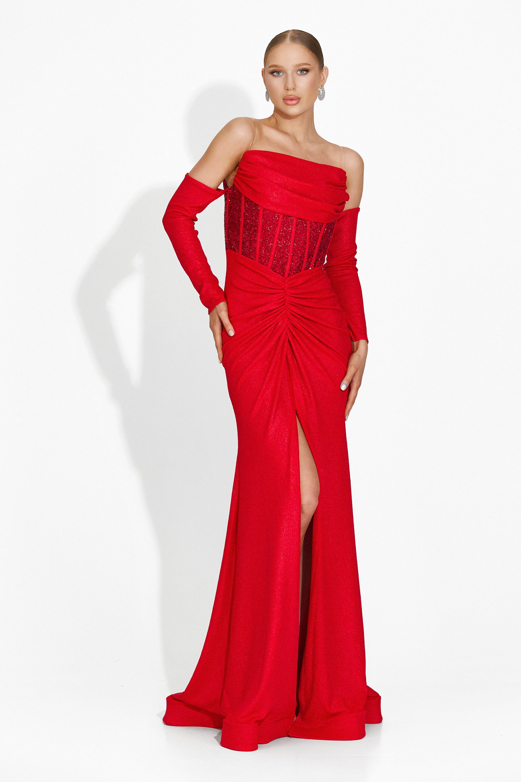 Rochie dama lunga rosie Fredricka Bogas
