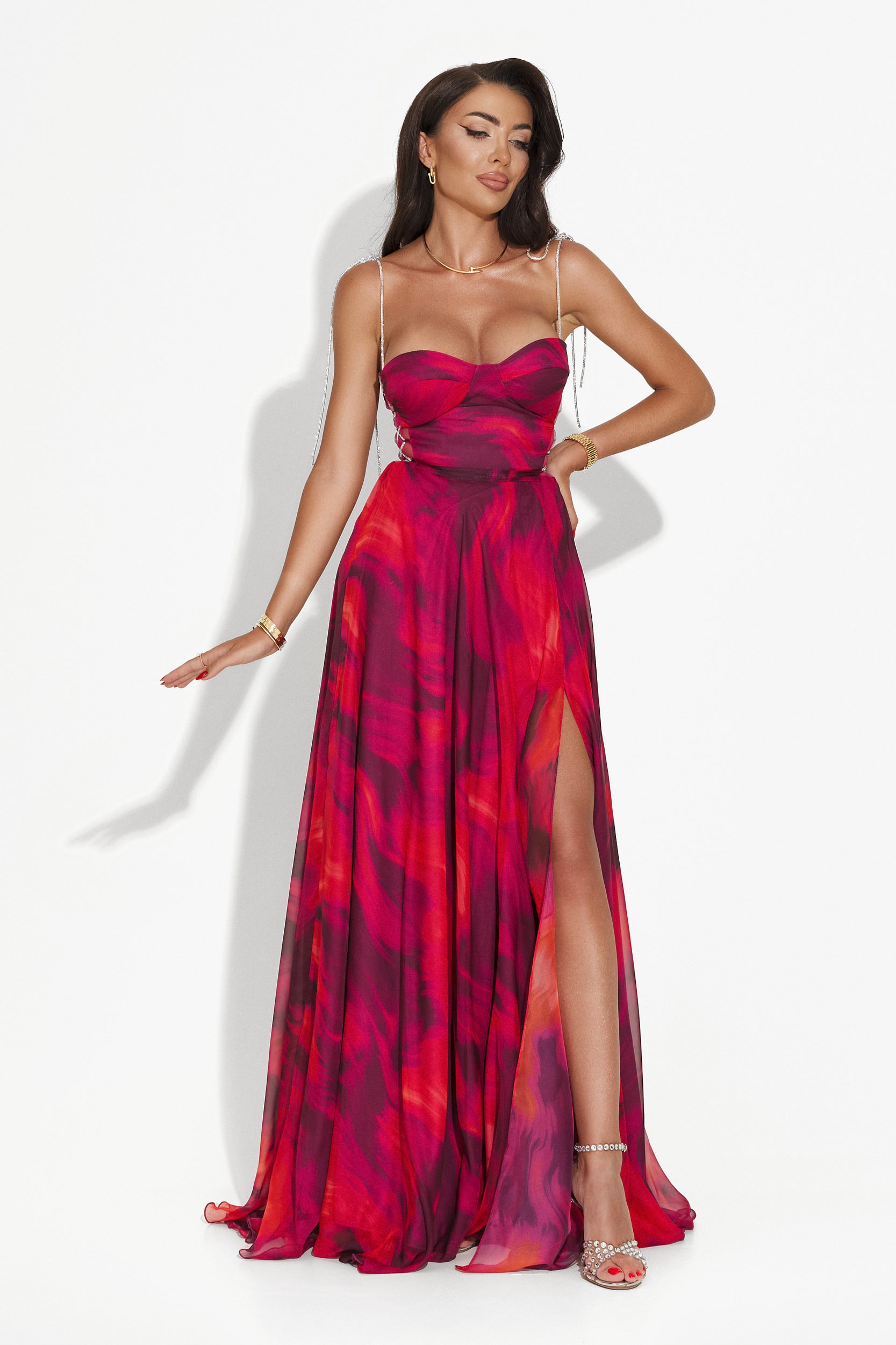 Rochie dama lunga rosie Galizana Bogas
