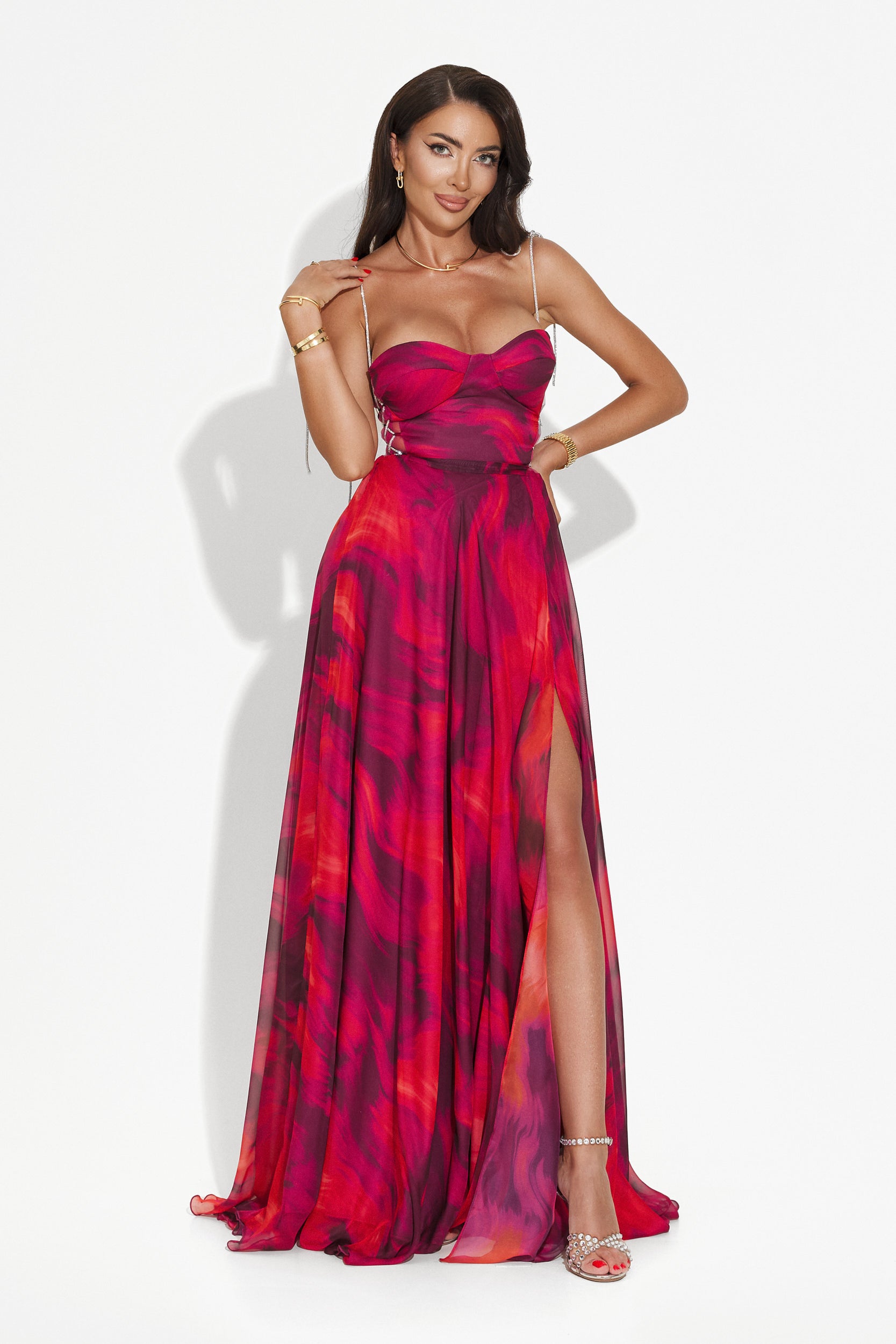 Rochie dama lunga rosie Galizana Bogas