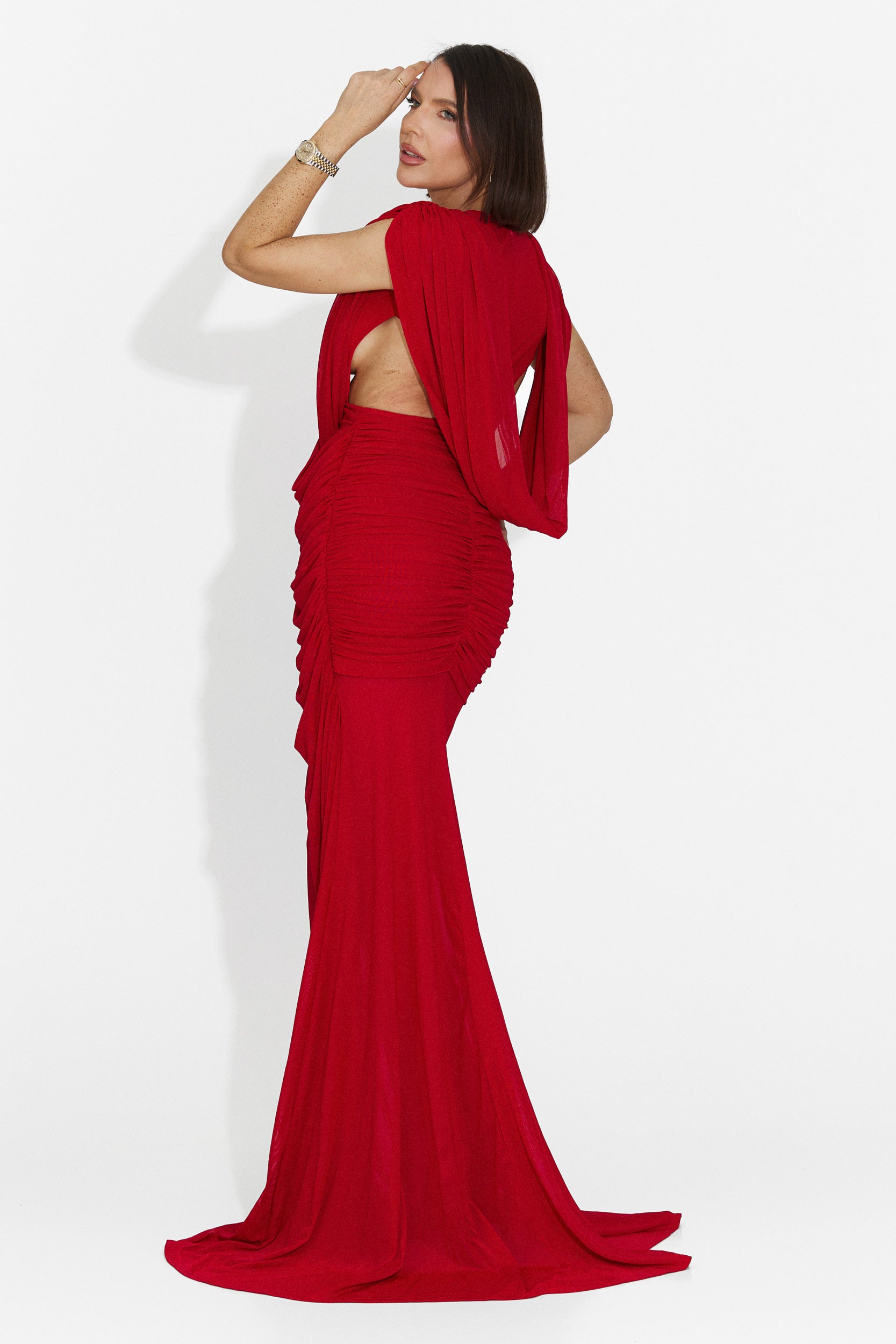 Rochie dama lunga rosie Iustima Bogas