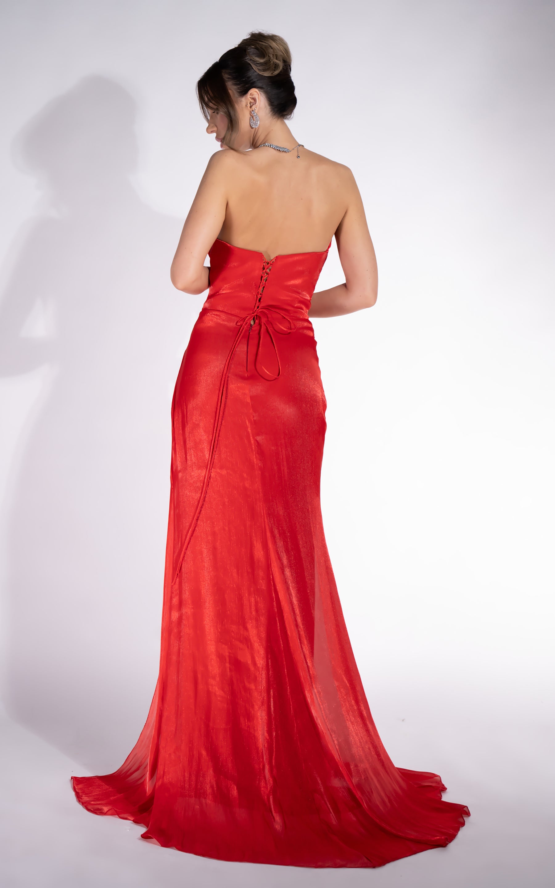 Rochie dama lunga rosie Klarisa Bogas