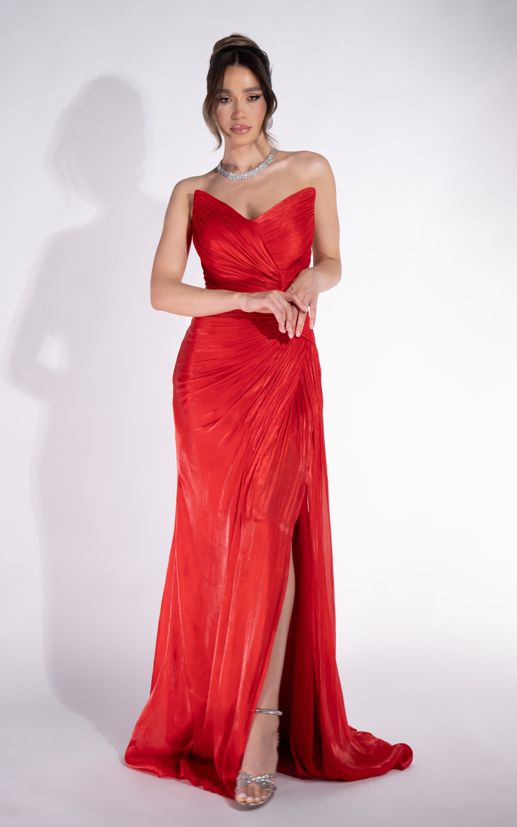 Rochie dama lunga rosie Klarisa Bogas