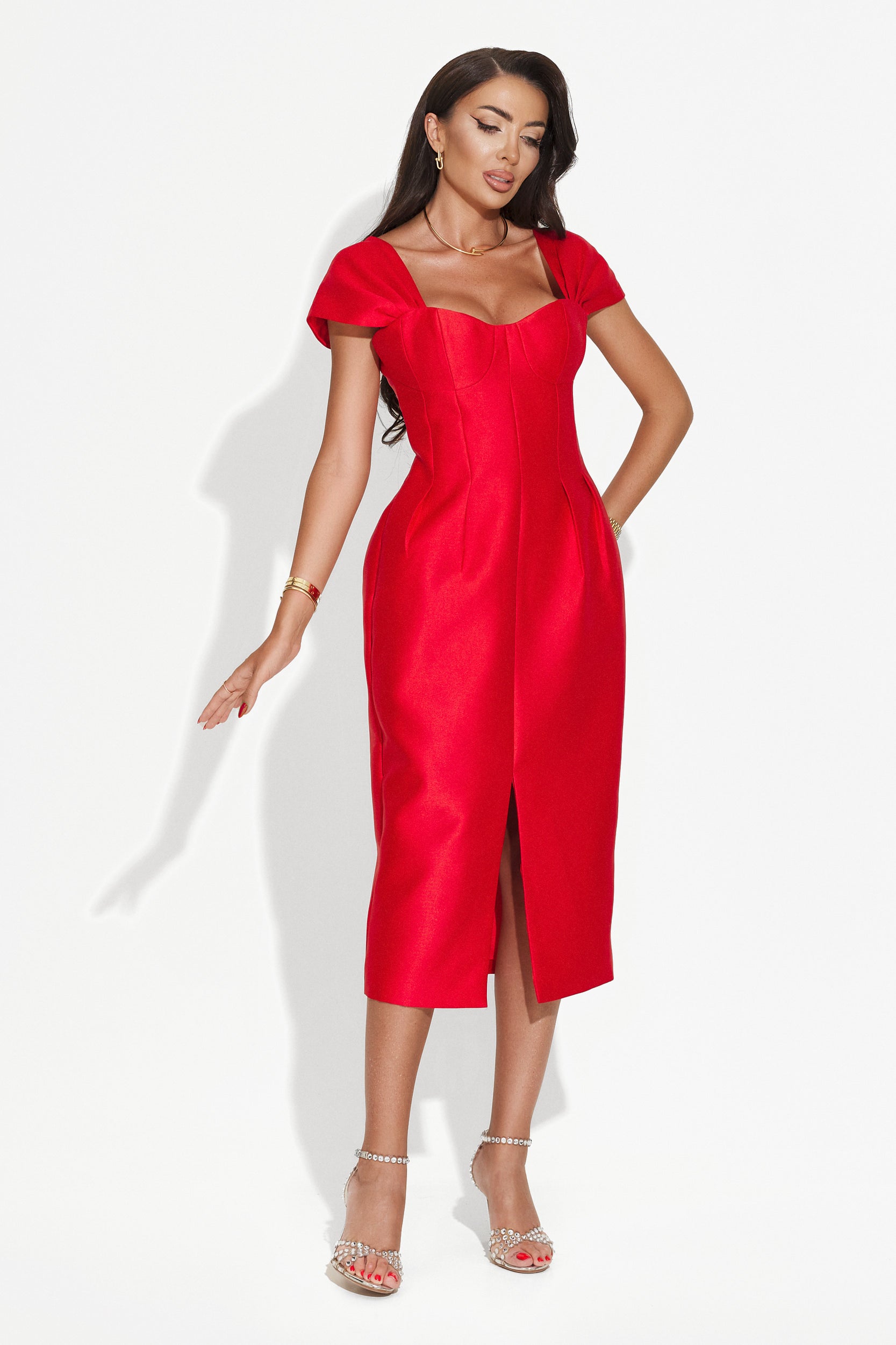 Rochie dama lunga rosie Letona Bogas