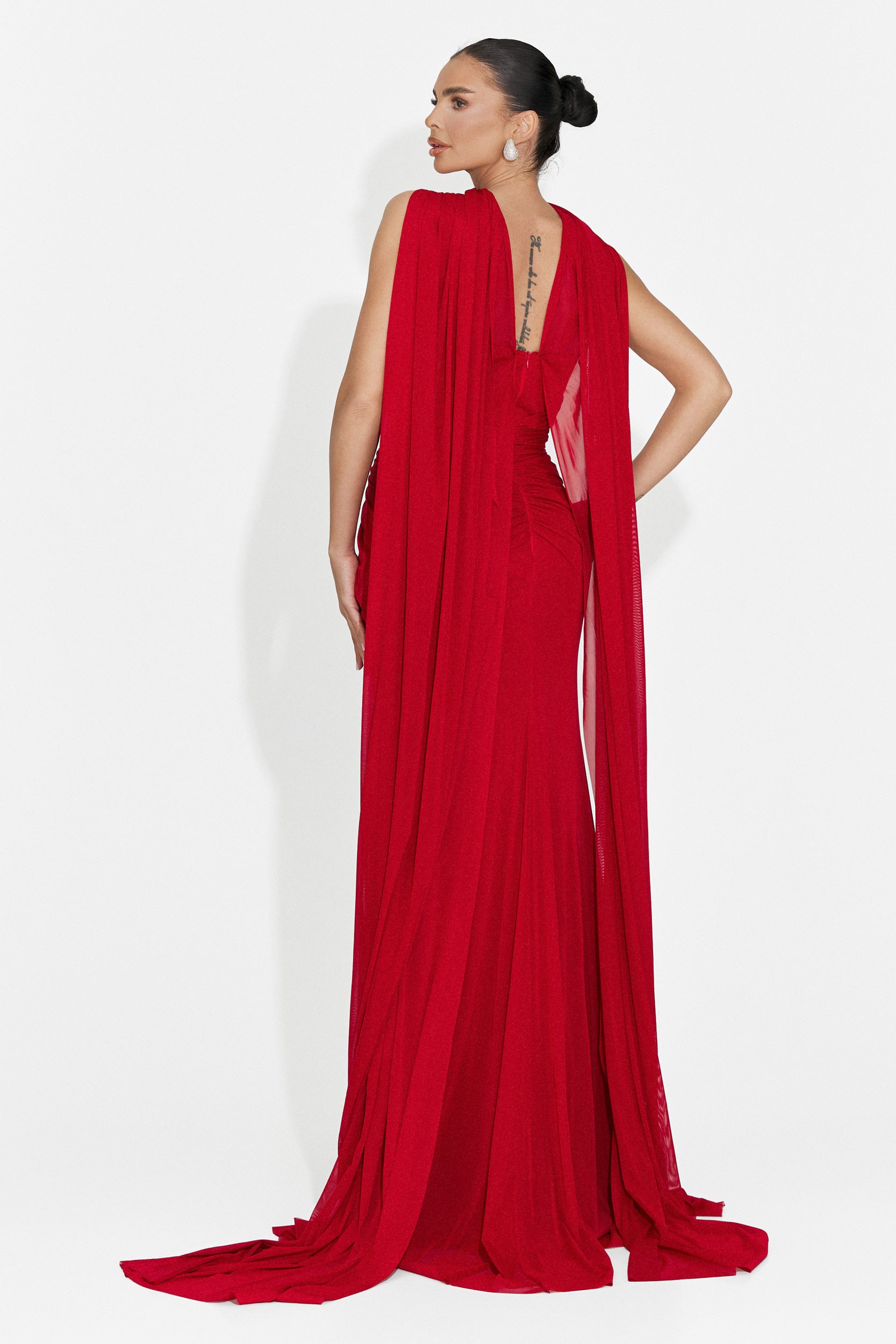Rochie dama lunga rosie Lota Bogas