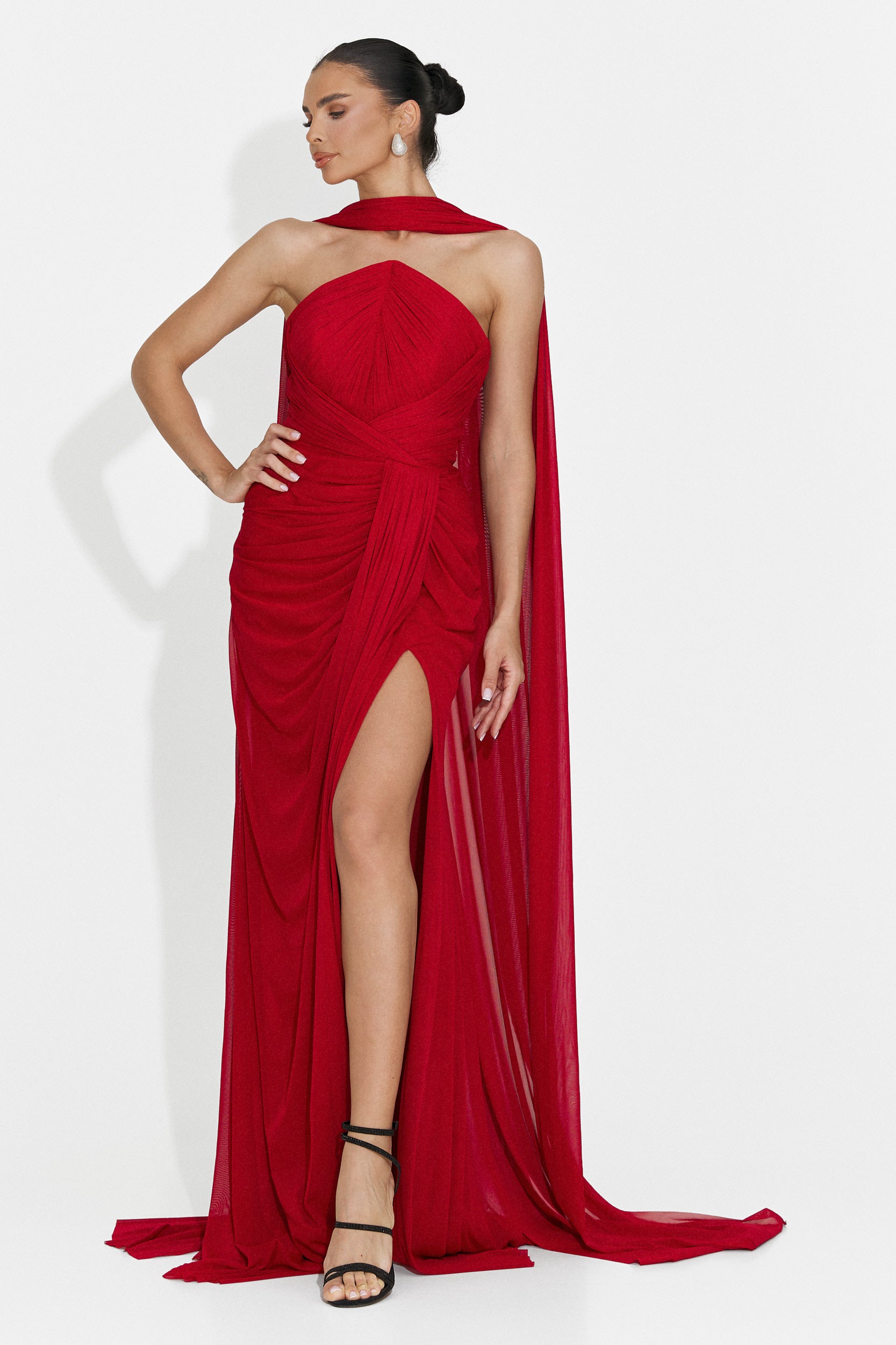 Rochie dama lunga rosie Lota Bogas