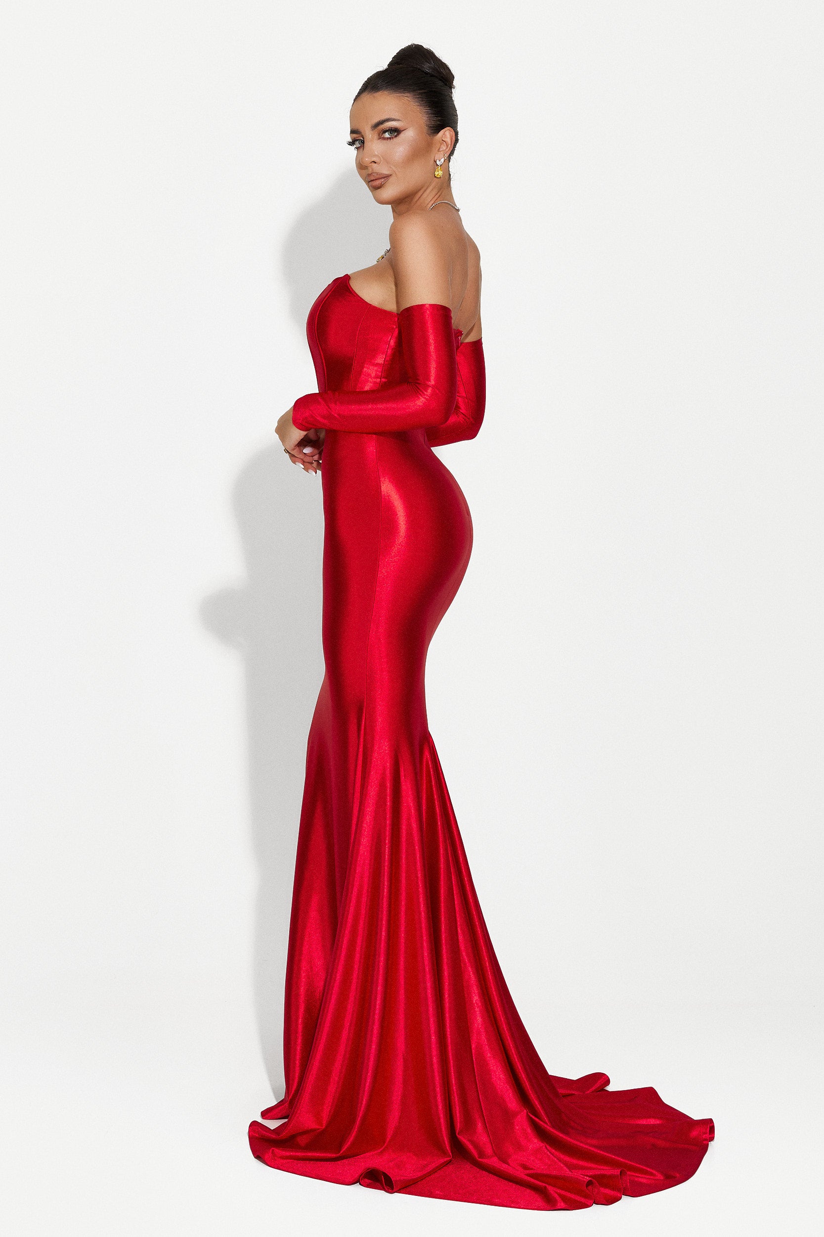 Long red women's dress Malonia Bogas