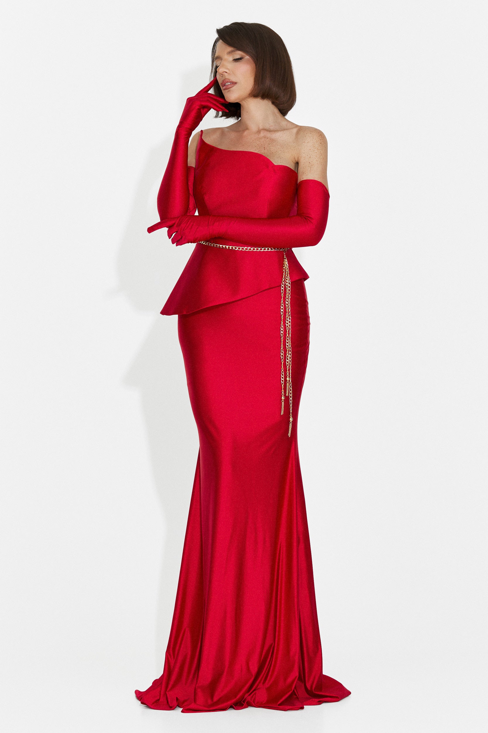 Rochie dama lunga rosie Merle Bogas