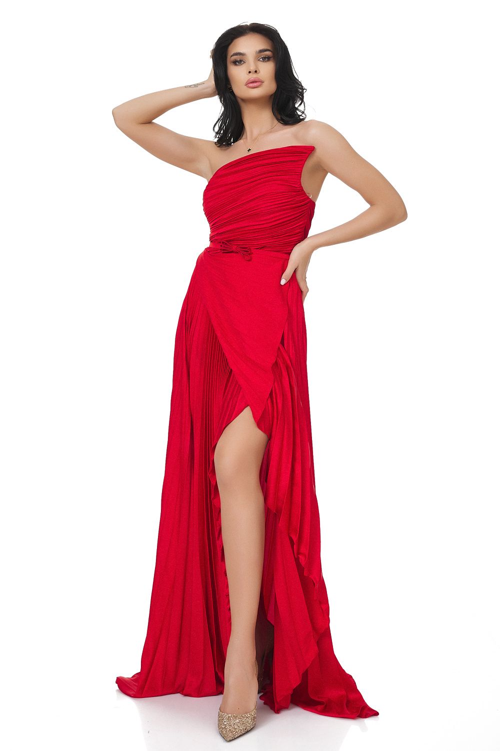 Long red women's dress Miek Bogas