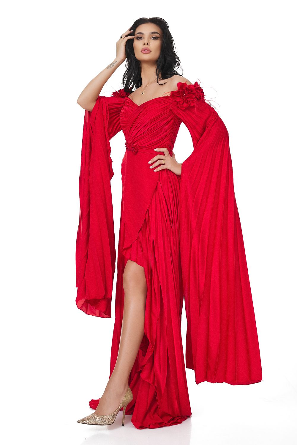Rochie dama lunga rosie Miesje Bogas