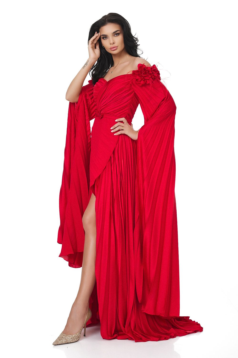 Rochie dama lunga rosie Miesje Bogas