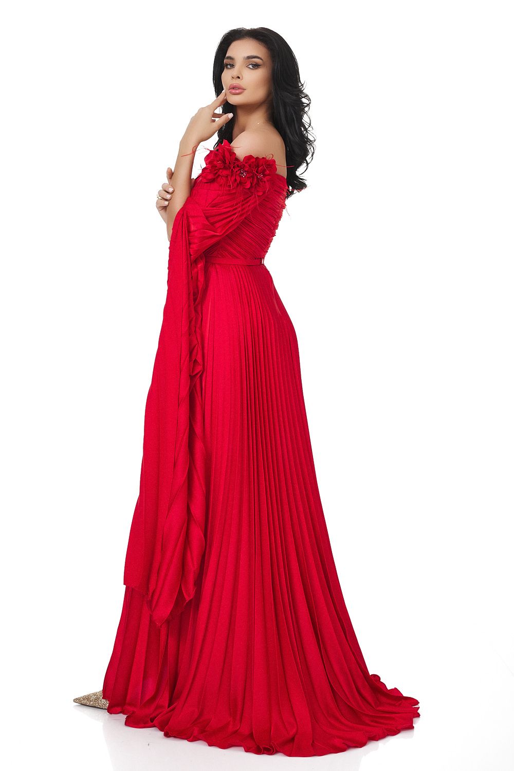 Rochie dama lunga rosie Miesje Bogas