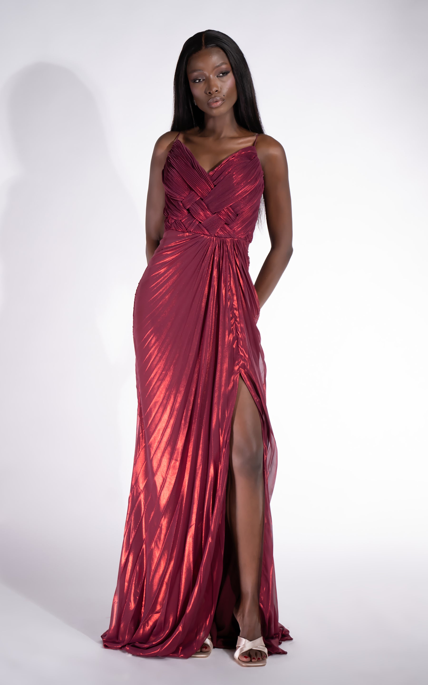 Rochie dama lunga rosie Mylanka Bogas
