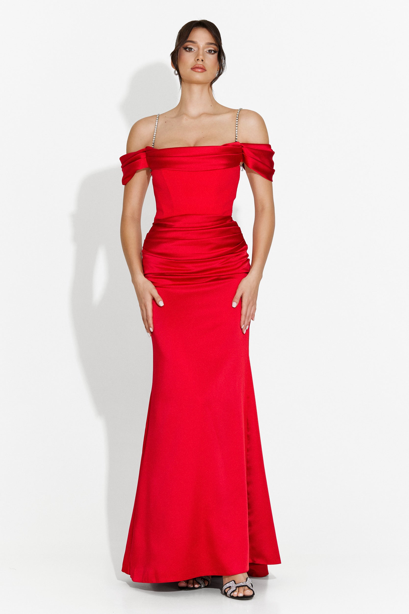 Porteo Bogas Long Red Dress for Women
